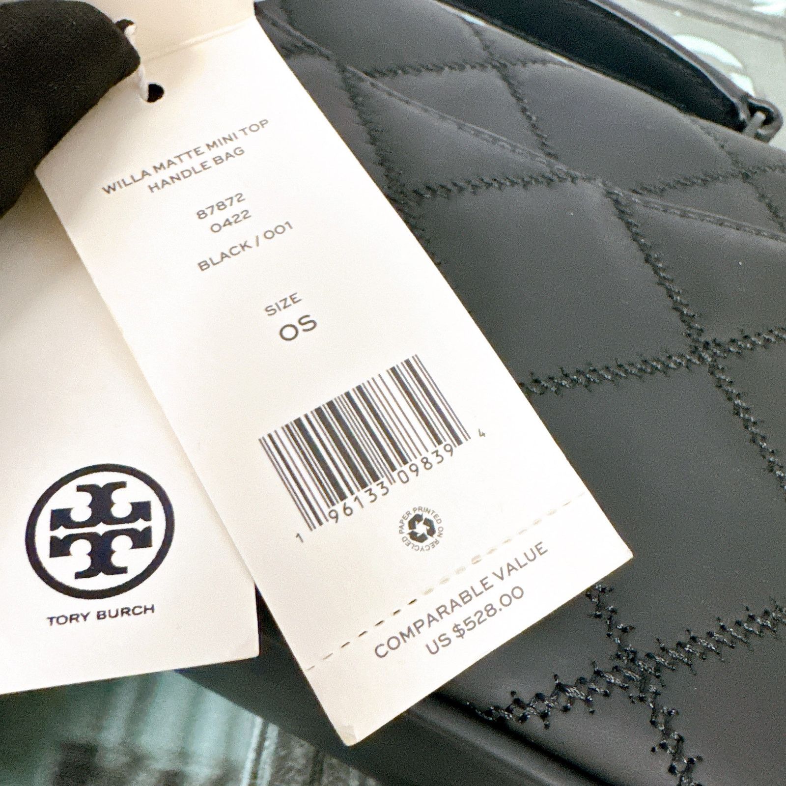 Tory Burch Tory Burch 87872 Willa Matte Mini Top Handle Bag Black Size ONE SIZE - 7 Thumbnail