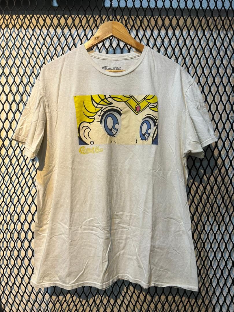 image of Anima Sailor Moon Box Logo Hookups Design in White, Men's (Size XL)