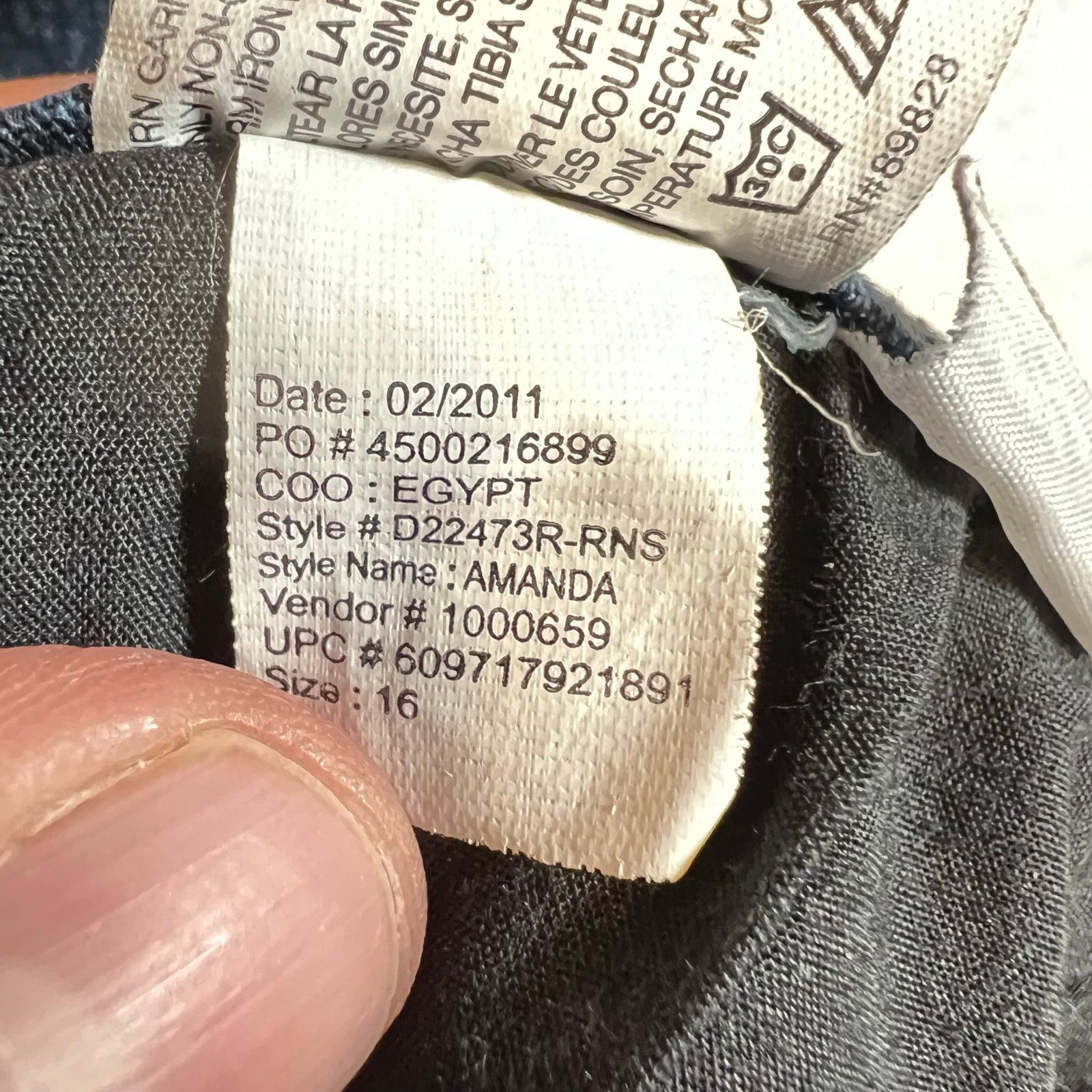 Gloria Vanderbilt Gloria Vanderbilt Jean Amanda 16 Average Made Egypt Stretch Size 38" / US 16 / IT 52 - 14 Thumbnail