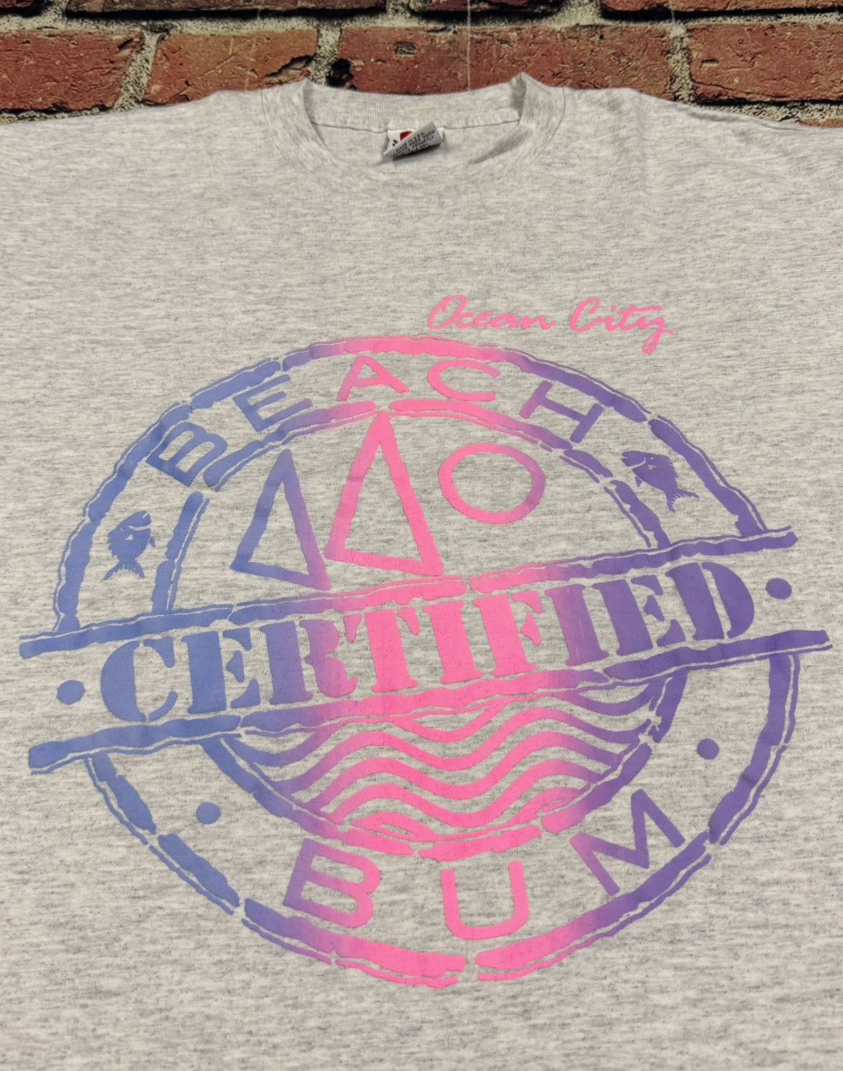 Vintage Vintage Ocean City Certified Beach Bum T Shirt Single Stitch Size US XL / EU 56 / 4 - 1 Thumbnail