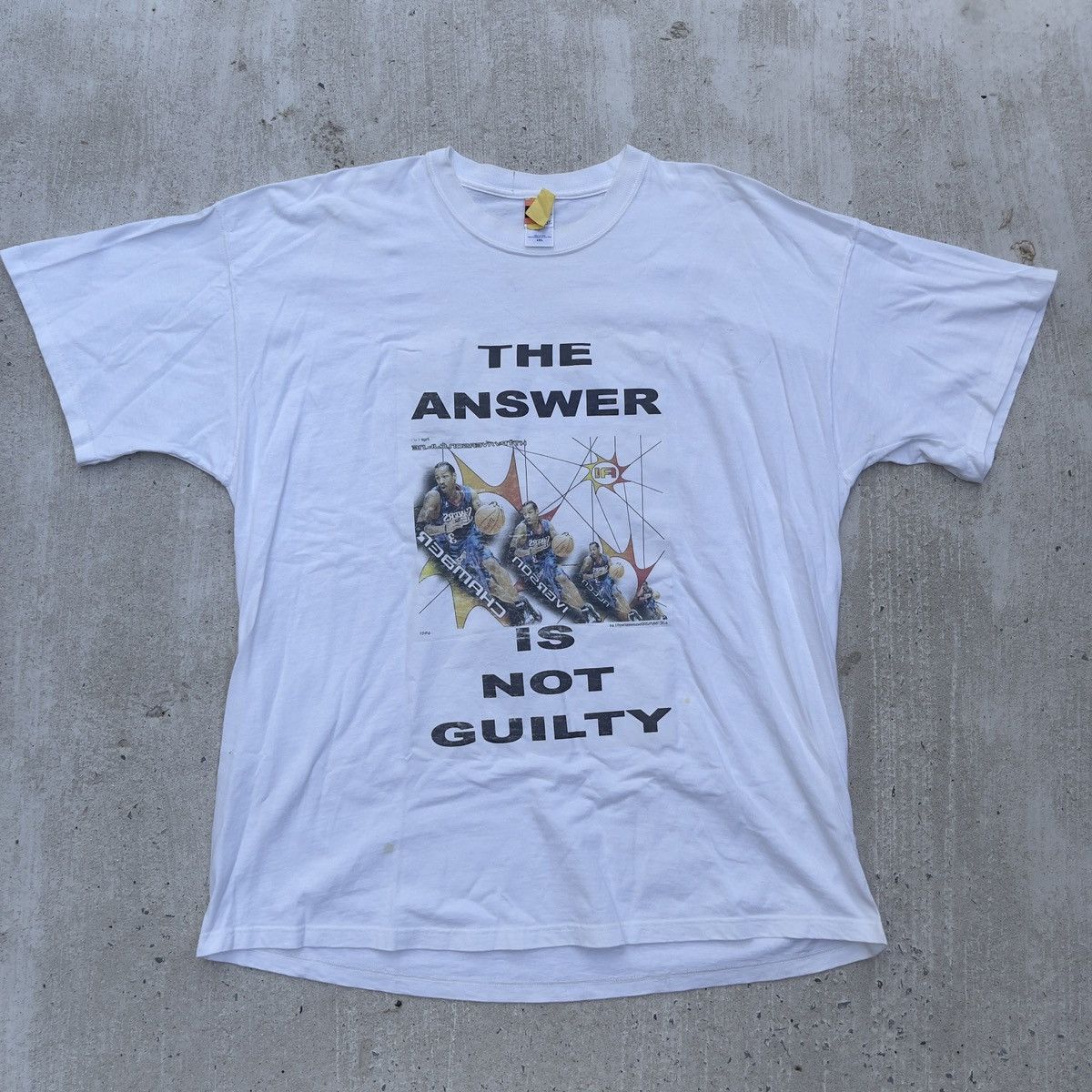 Vintage Vintage Y2K ALLEN IVERSON THE ANSWER IS NOT GUILTY Shirt Size US XXL / EU 58 / 5 - 1 Thumbnail