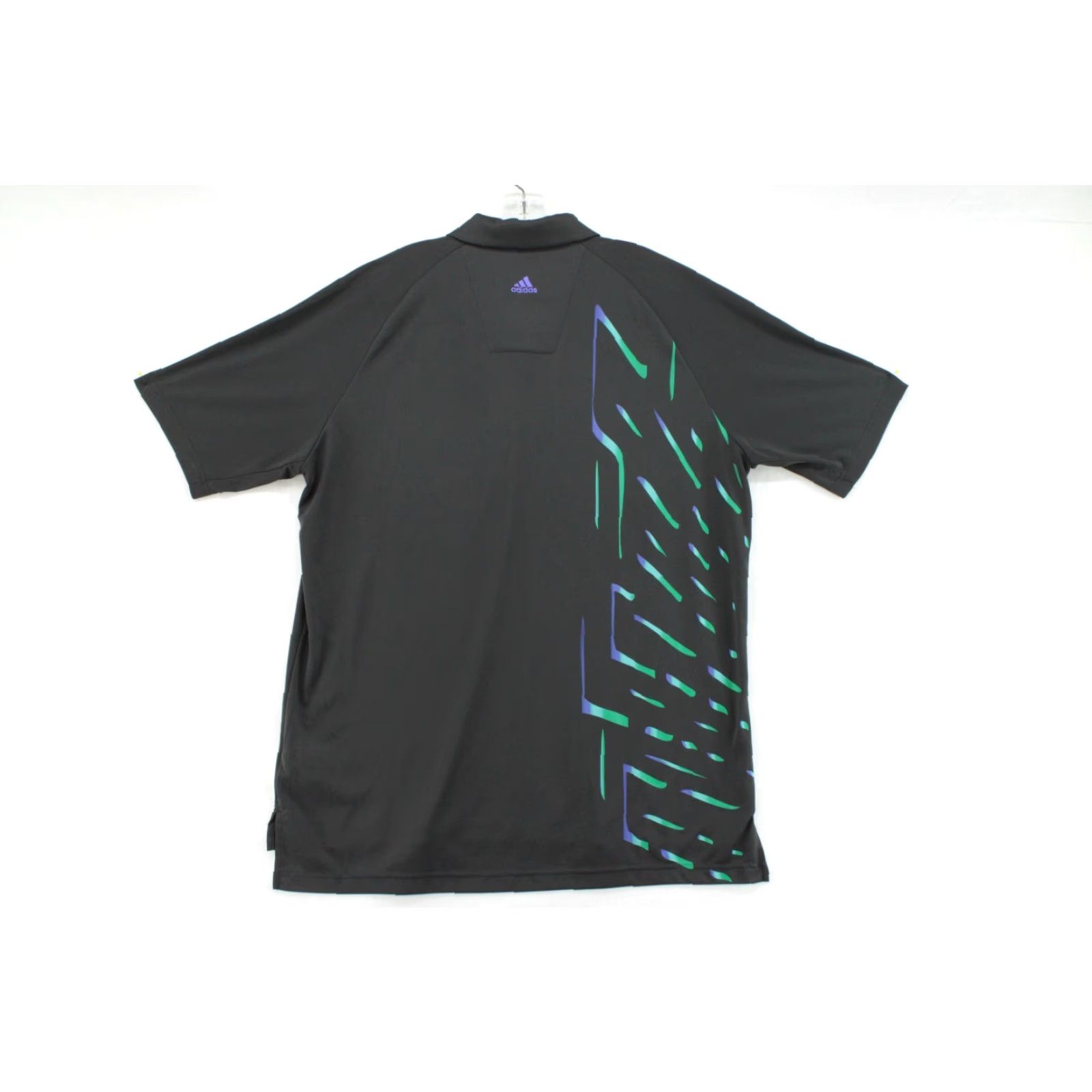 Adidas adidas Polo Shirt Men's XL Black Green Purple Abstract Geometric Golf Z78667 Size US XL / EU 56 / 4 - 6 Thumbnail