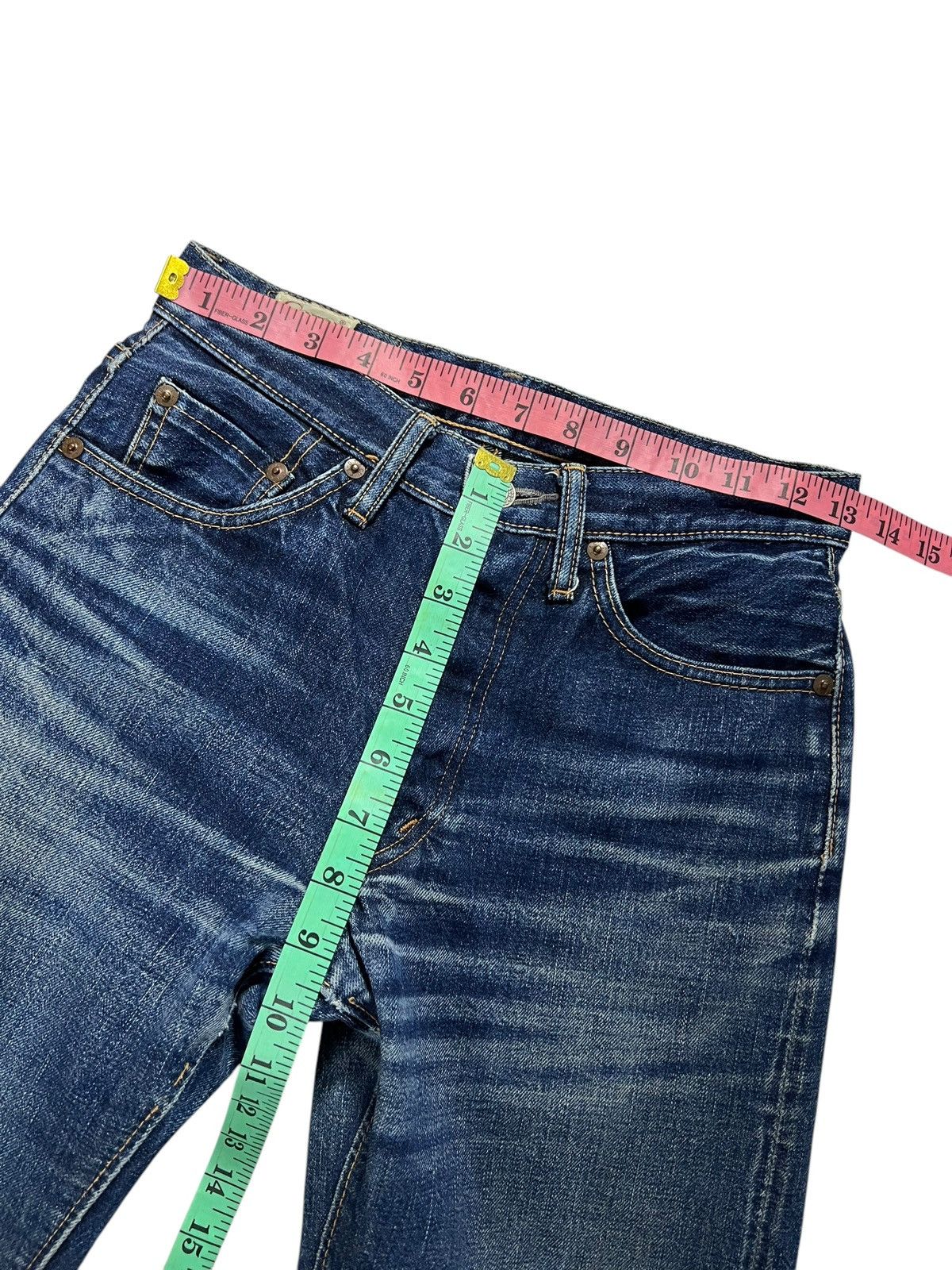 If Six Was Nine × Japanese Brand × Le Grande Bleu (L.G.B.) VINTAGE 90’S CANTON SELVEDGE DISTRESSED JEANS Size US 26 / EU 42 - 16 Thumbnail