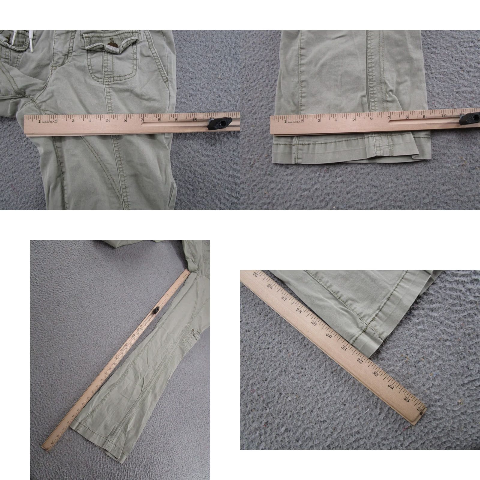 Garage Garage Green Denim Flared Leg Jeans Womens Size 0 Mid Rise Size 25" / US 0 / IT 36 - 8 Thumbnail