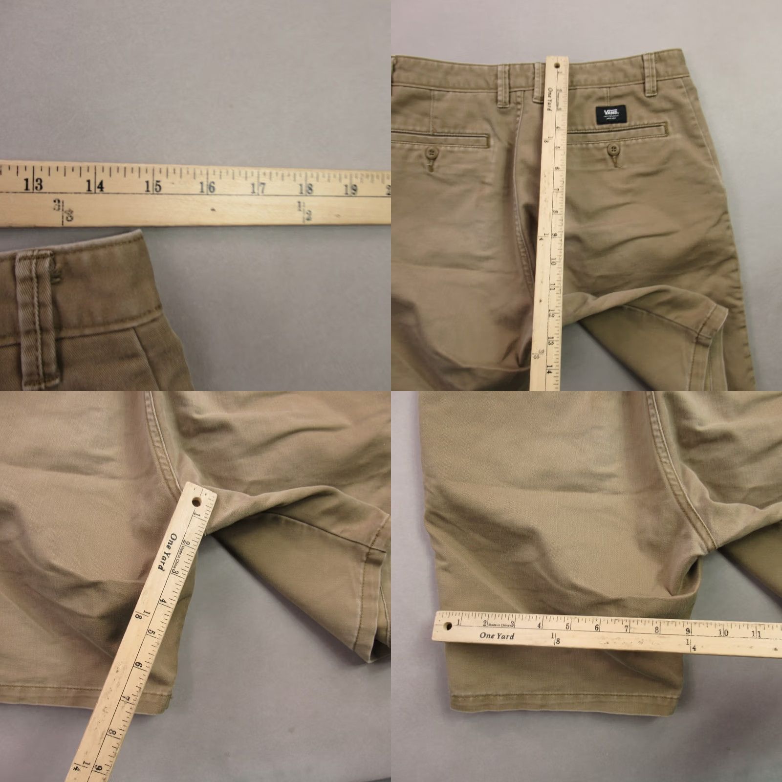 Vans VANS Chino Shorts Men's Size 30 Regular Flat Front Skate Tan Pockets Size US 30 / EU 46 - 8 Thumbnail