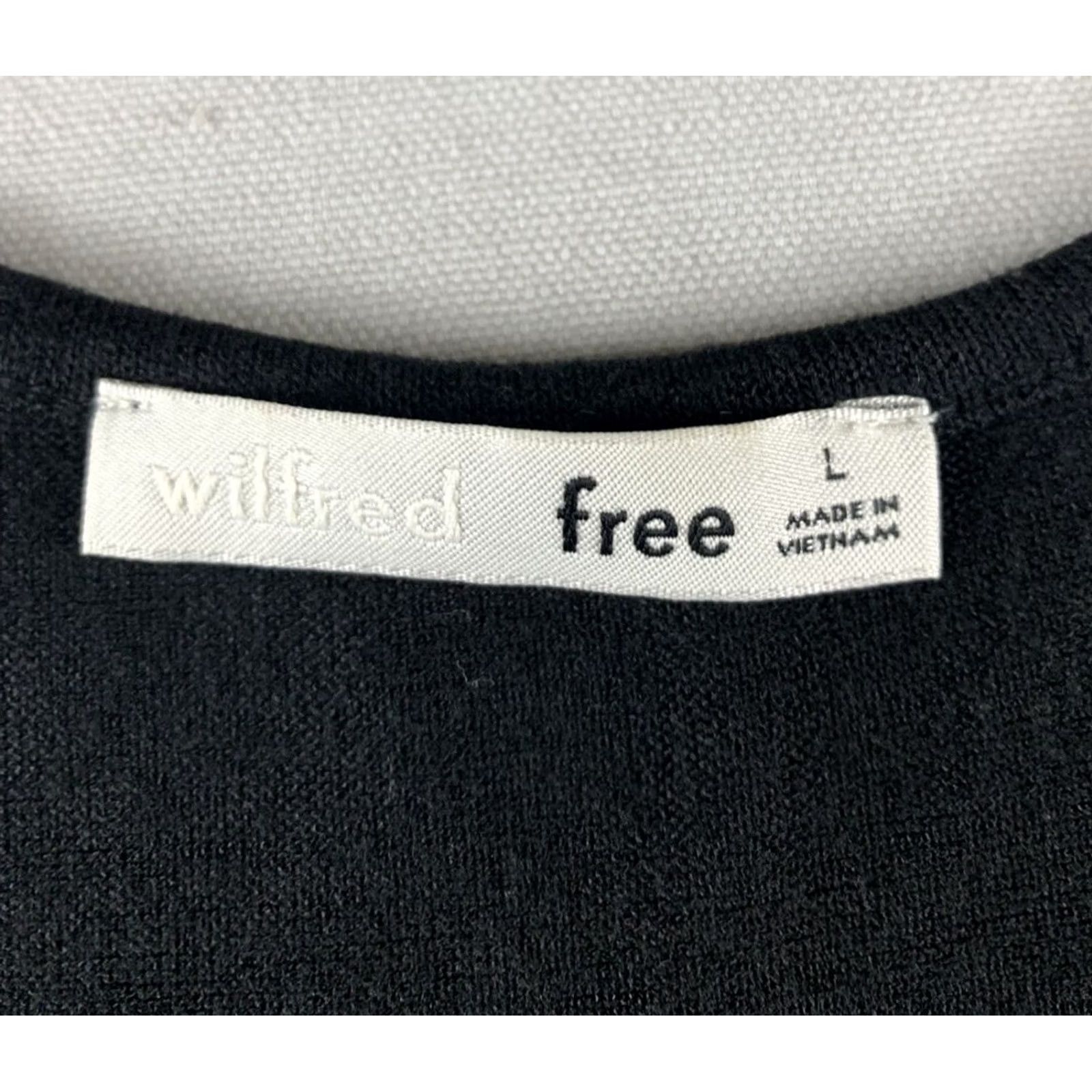 Vintage Wilfred Free Tank Top Womens Large Bottom Tie Black Rayon Poly Spandex Size L / US 10 / IT 46 - 2 Thumbnail