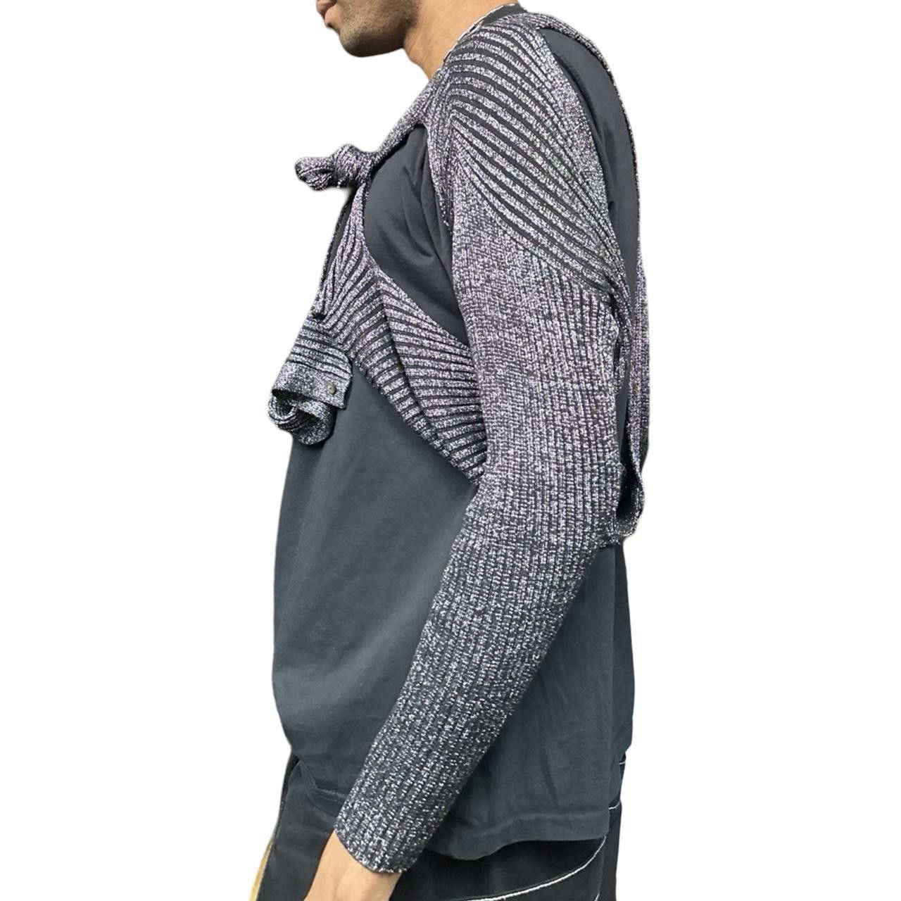 Other ASTROBOI* Knotted Modular Silver Cardigan - Medium Size US M / EU 48-50 / 2 - 3 Thumbnail