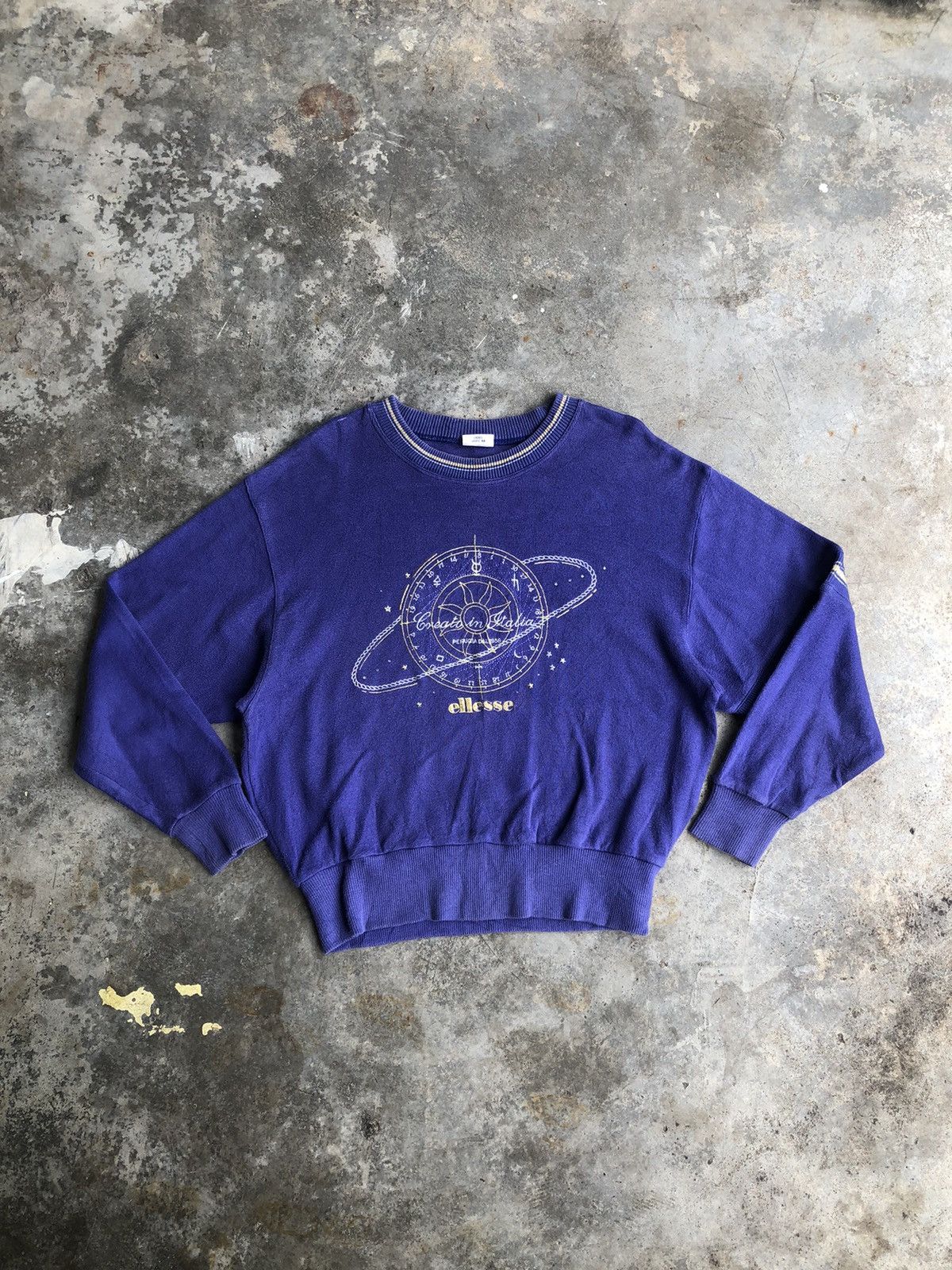 Ellesse × Vintage Vintage 80s Ellesse Perugia Dal 1959 Big Logo Sweatshirt Size US M / EU 48-50 / 2 - 2 Thumbnail