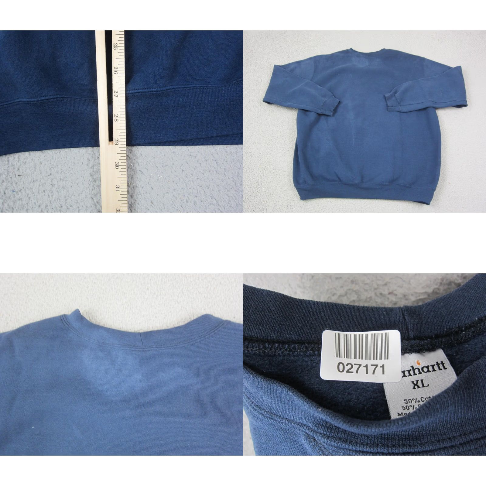 Carhartt Carhartt Sweatshirt Mens XL Blue Blank Fleece Pullover Adult Work Size US XL / EU 56 / 4 - 8 Thumbnail