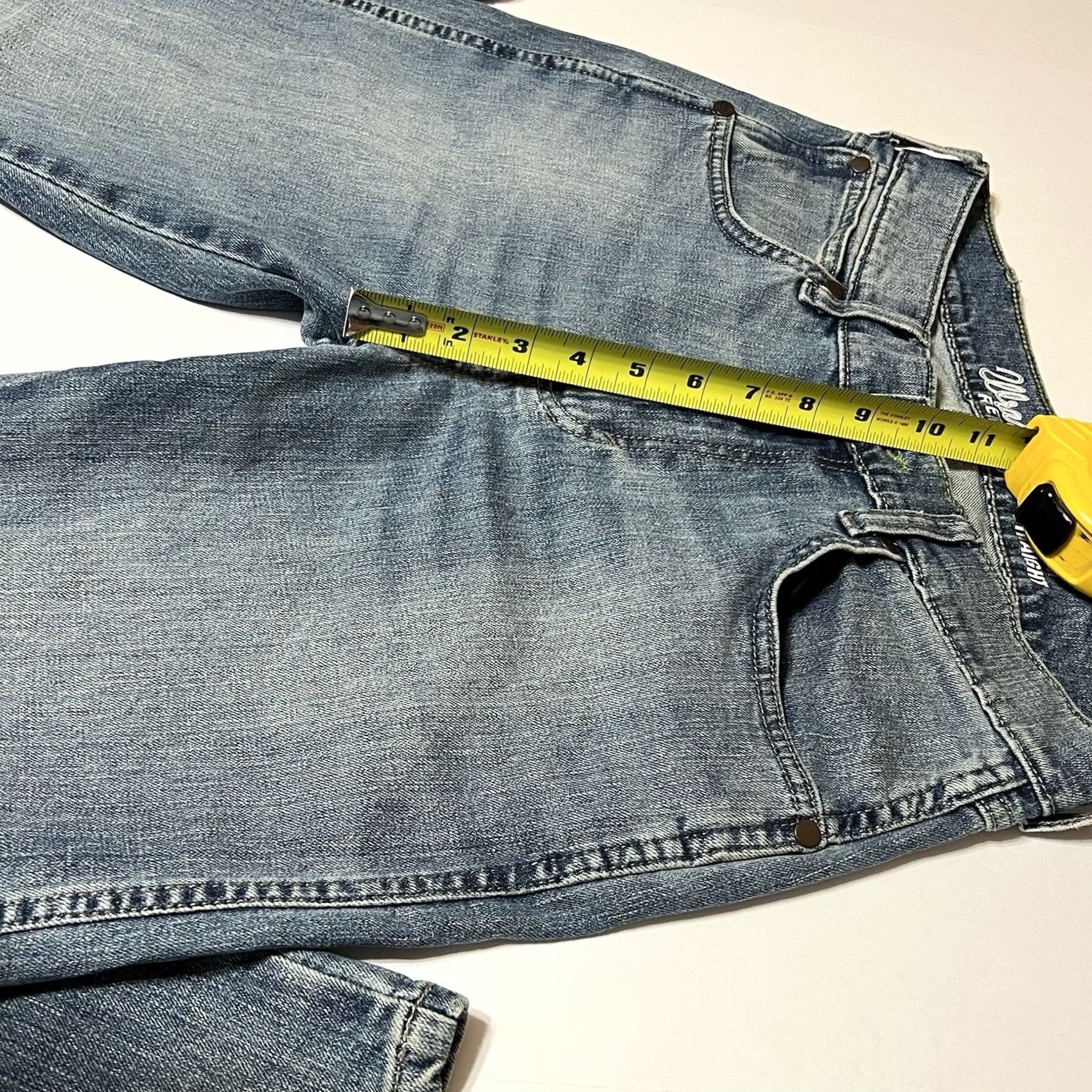Wrangler Wrangler Retro Slim Straight Jeans Mens 30x34 Blue Denim Stretch Size US 30 / EU 46 - 4 Thumbnail