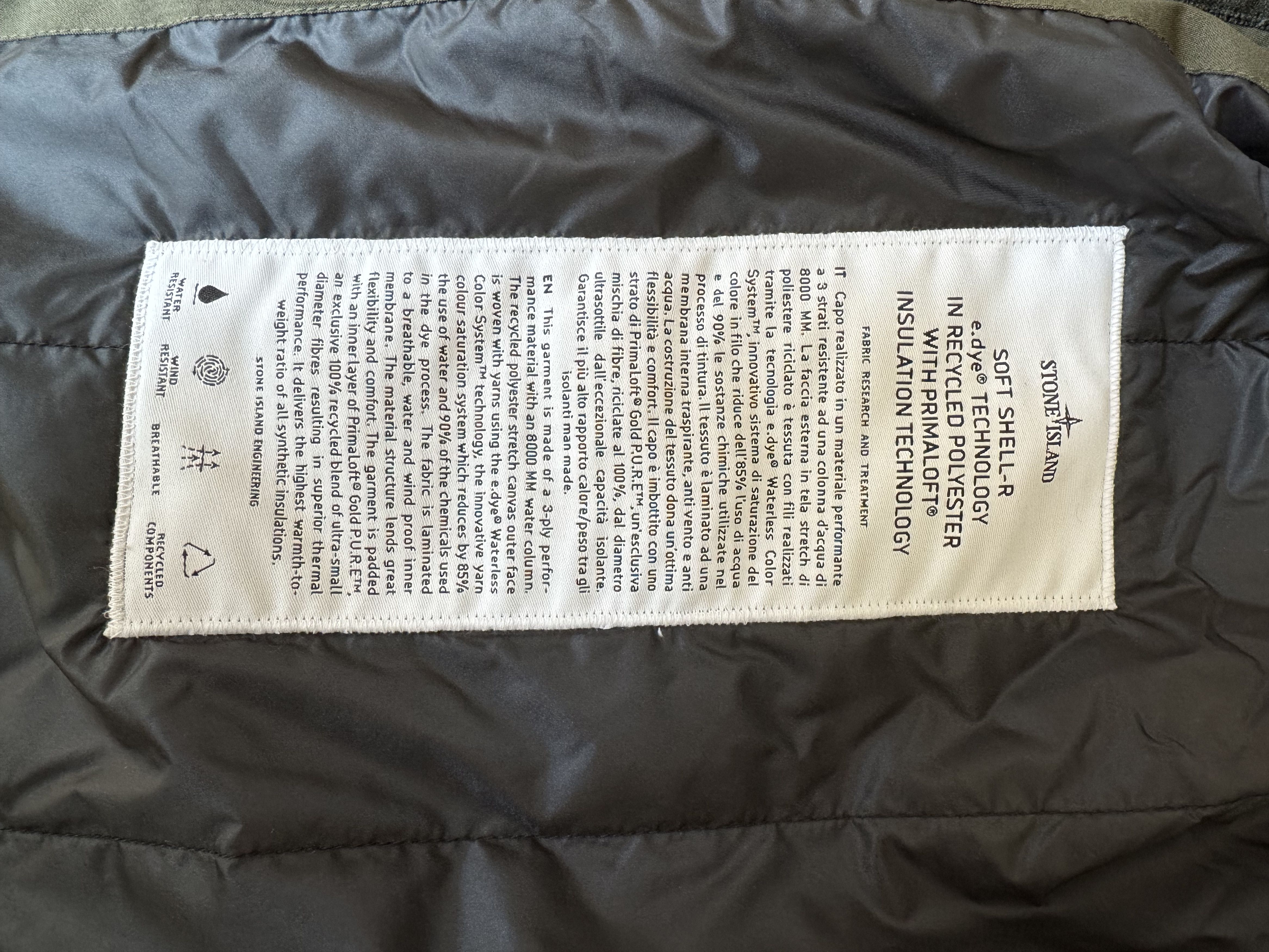 Stone Island Stone Island Men's Olive Liner Jacket No Collar - Tags On Size US L / EU 52-54 / 3 - 6 Thumbnail