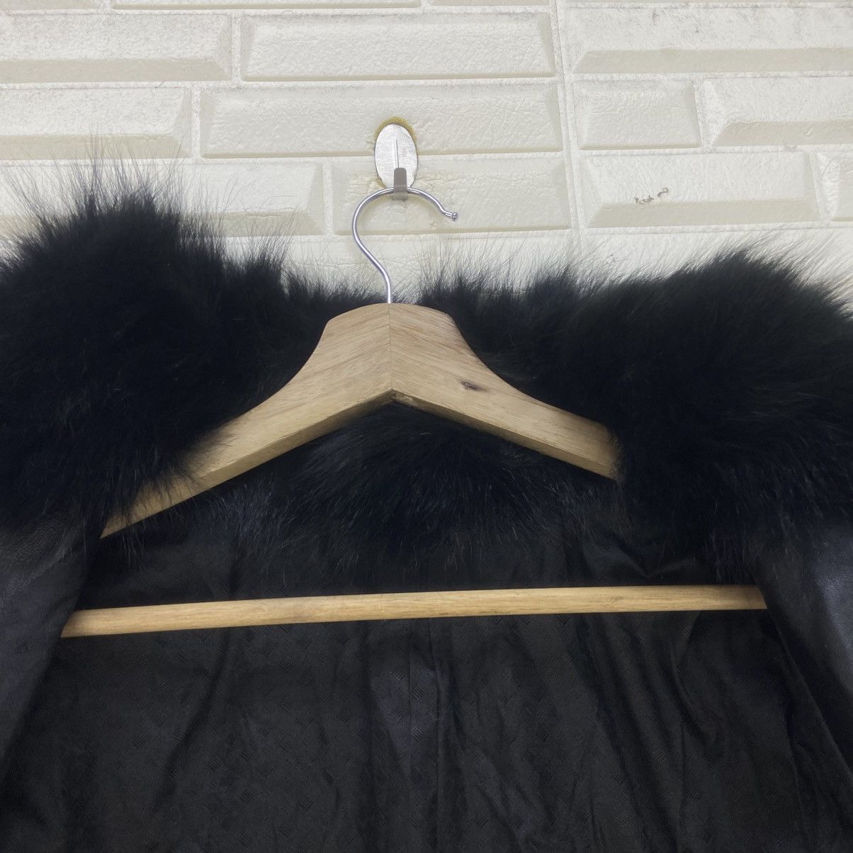 Japanese Brand Japanese Brand Blue Fox Fur Lamb Leather Wool Coat Size M / US 6-8 / IT 42-44 - 11 Thumbnail