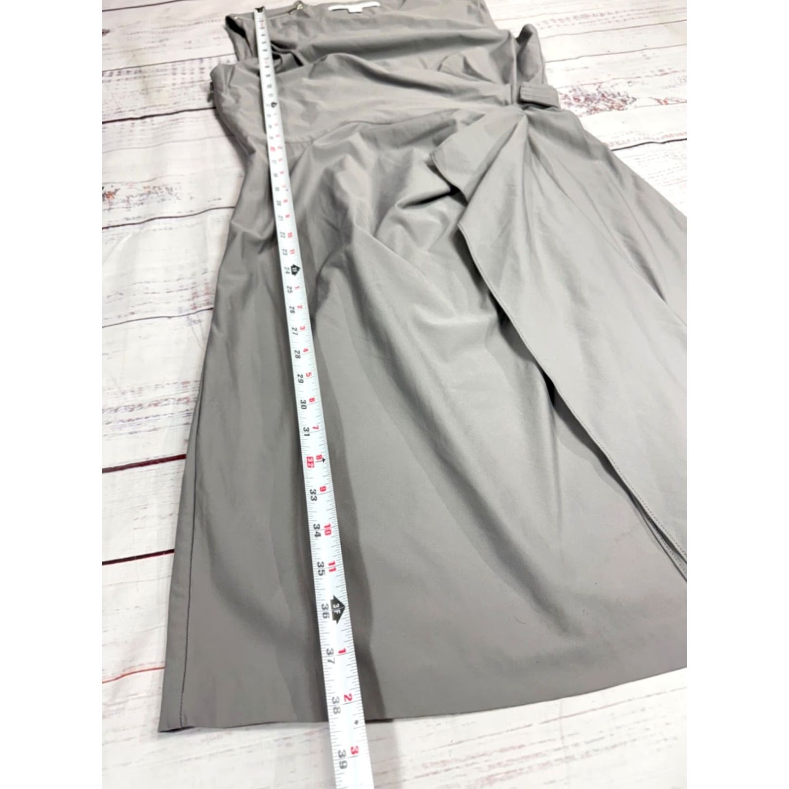 Diane von Furstenberg Diane von Furstenberg Womens Sleeveless A-Line Dress Gray Size 10 Size L / US 10 / IT 46 - 2 Thumbnail