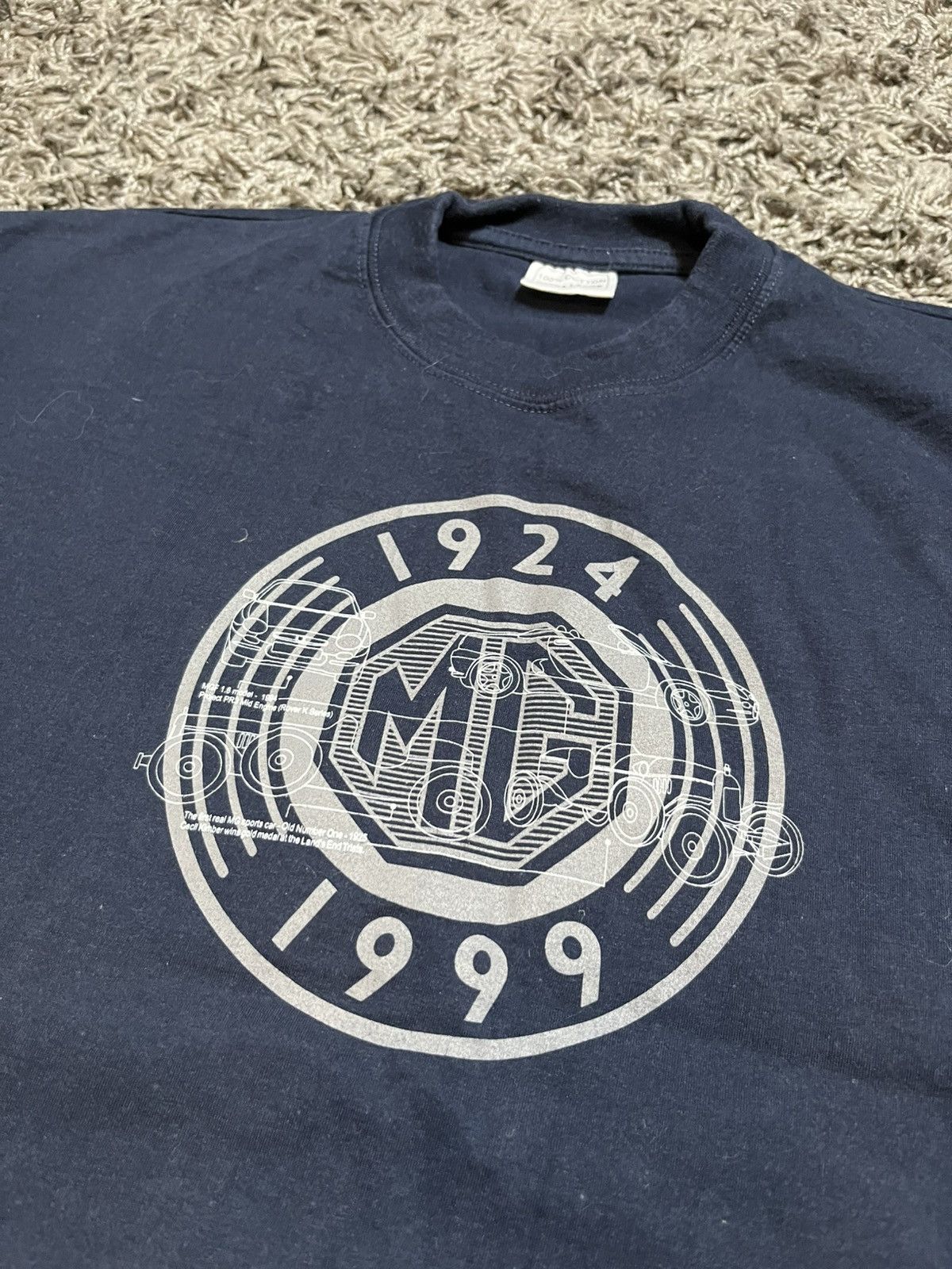 Vintage MG MOTORS 1924-99 ANNIVERSARY VINTAGE COTTON RACING SHIRT Size US XL / EU 56 / 4 - 2 Thumbnail