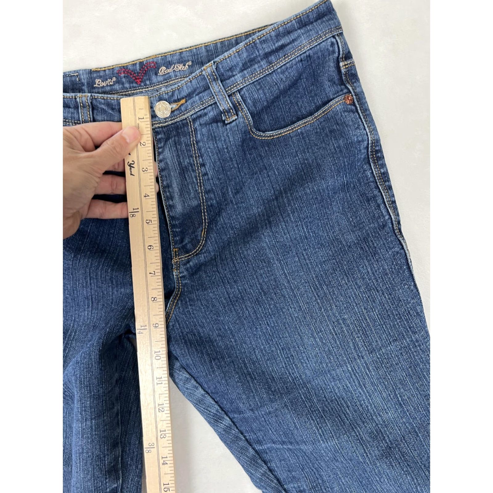 Levi's Levi's Jeans Womens 32 Blue Medium Wash Mid Rise Straight Leg Denim Pants Size 24" / US 00 / IT 34 - 4 Thumbnail
