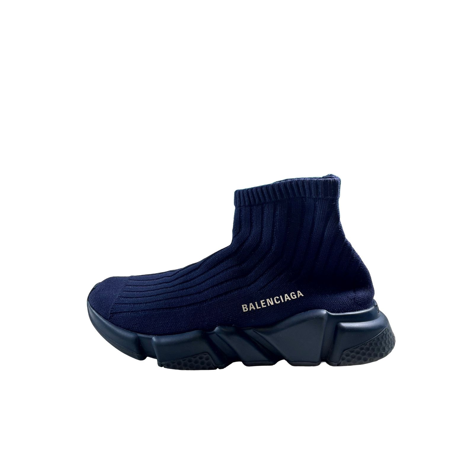 Balenciaga Balenciaga Navy Sock Sneakers Size US 6 / EU 39 - 1 Thumbnail
