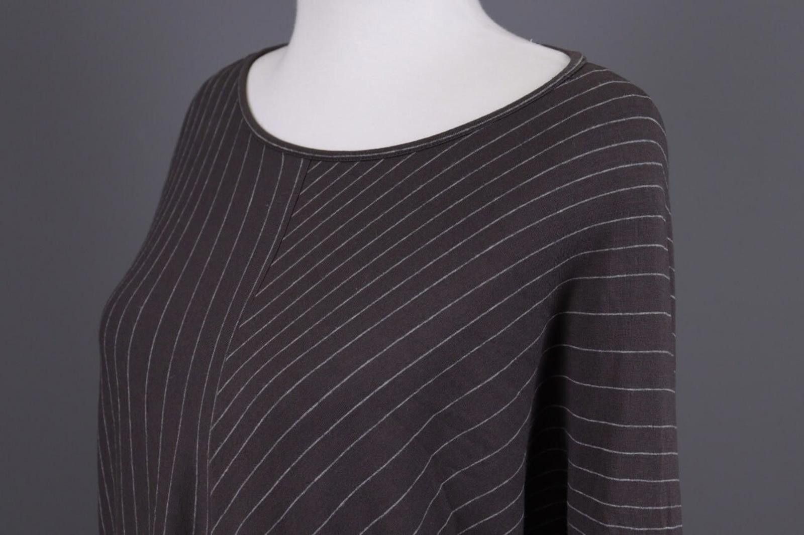 Oscar De La Renta Oska Brown Striped Relaxed Lagenlook Tunic Dress Size 2 Size XS / US 0-2 / IT 36-38 - 3 Thumbnail