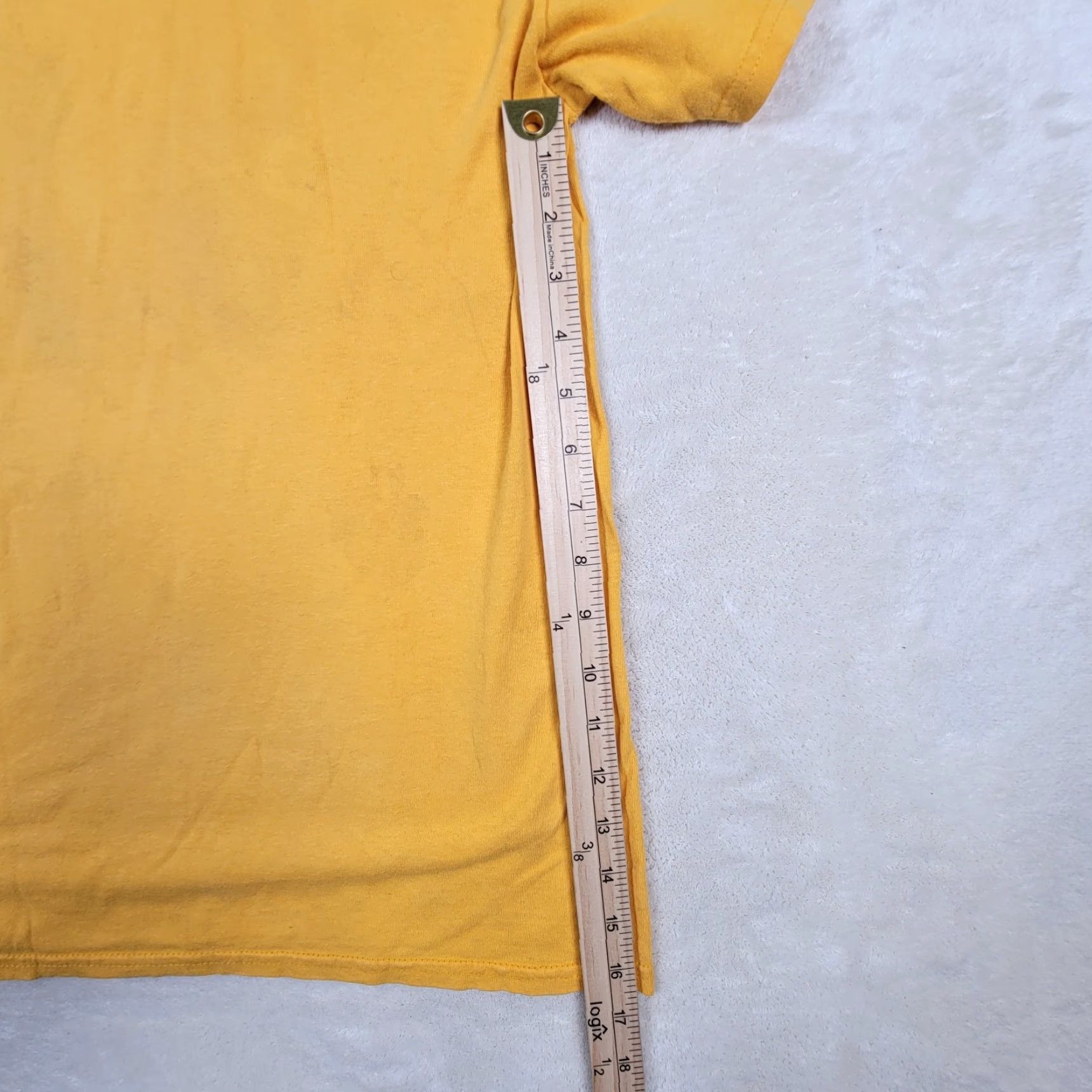 Gildan VINTAGE Gildan T-Shirt Yellow M Mens 90s Rat On Bike Graffiti Embroidered Logo Crew Neck Short Sleeve Cotton Blend Shirt Size US M / EU 48-50 / 2 - 7 Thumbnail
