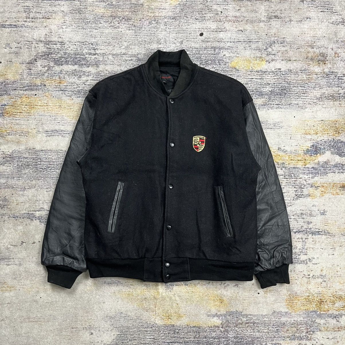 Porsche Design Vintage Porsche wool leather varisty jacket Size US M / EU 48-50 / 2 - 1 Thumbnail