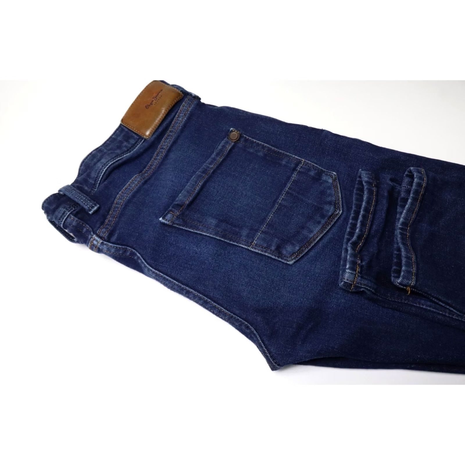 Pepe Jeans PEPE JEANS Jeans Slim Skinny Low Waist Men's W33/L32 Zip Fly Stretch Fade Effect Blue Denim Pants Size US 33 - 7 Thumbnail
