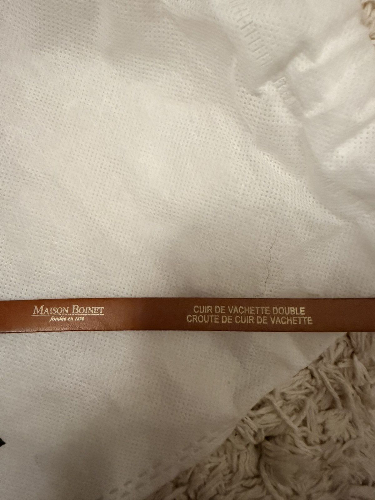 Other MAISON BOINET FRANCE-MADE RED-BROWN LEATHER BOW TIE BELT Size ONE SIZE - 5 Thumbnail