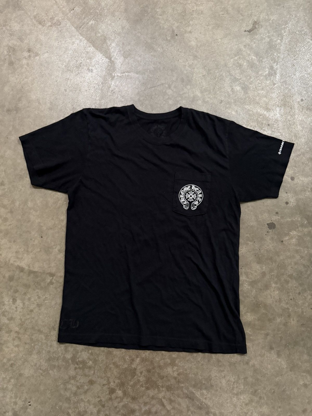 CHROME HEARTS ポケットTシャツ 星柄 ブラック Chrome Hearts × Designer Chrome Heart Star Pocket Tee | Grailed