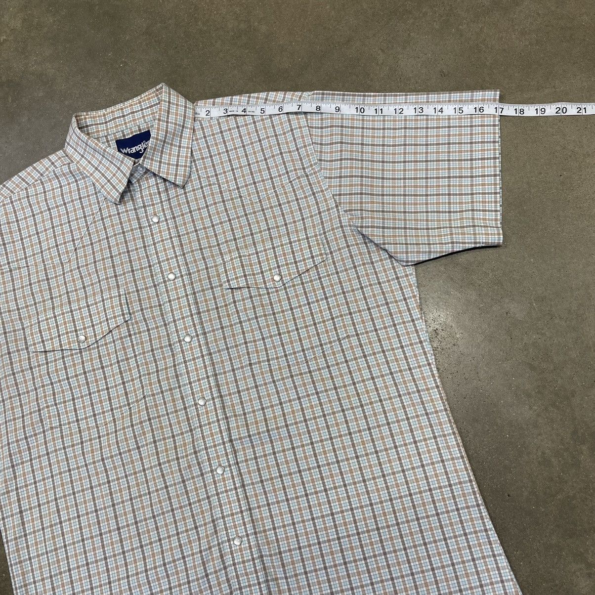 Wrangler VTG 90s Wrangler Brushpopper Check Pearl Snap Western Shirt Size US M / EU 48-50 / 2 - 8 Thumbnail
