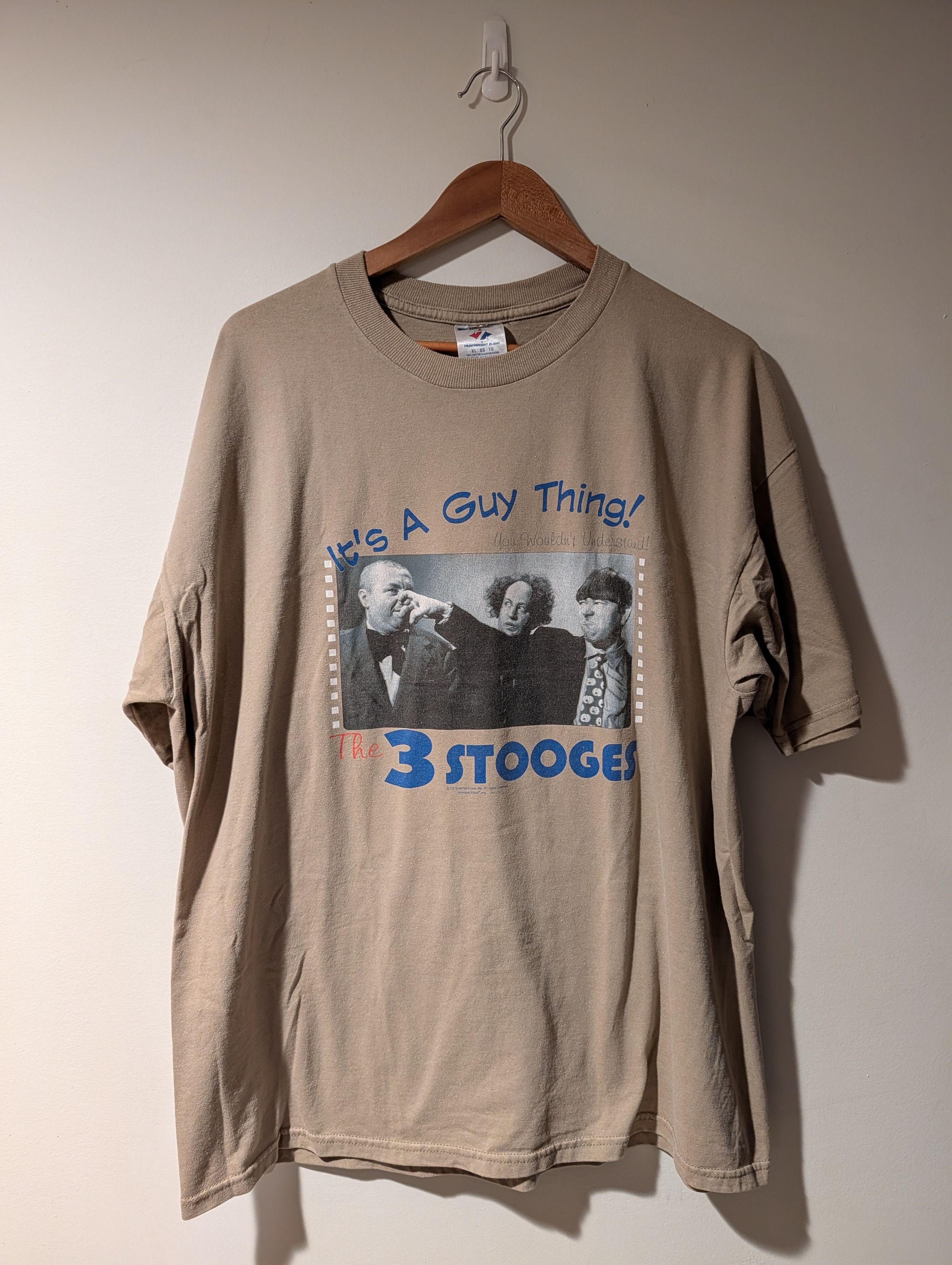 Jerzees Vintage Y2K The Three Stooges It's A Guy Thing T-Shirt Size US XL / EU 56 / 4 - 1 Thumbnail