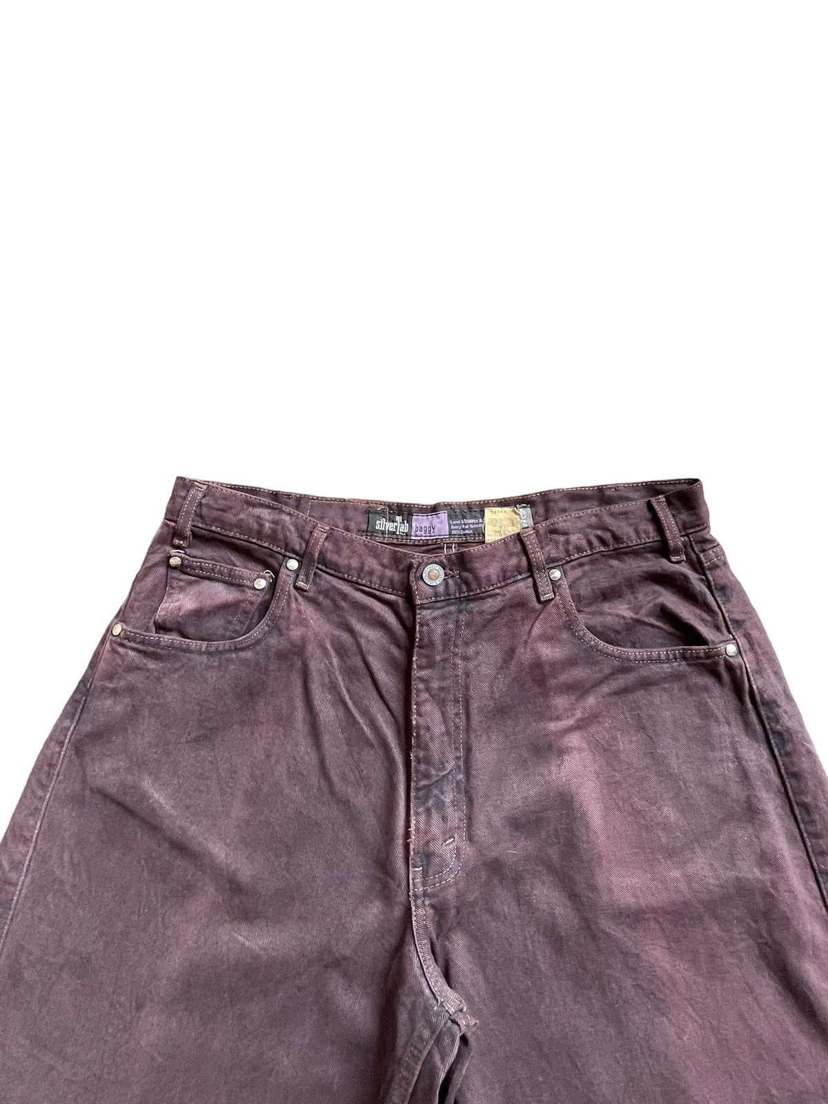 Levi's Vintage Rare 90’s Levis Silvertab Baggy Maroon Colour Size US 36 / EU 52 - 5 Thumbnail