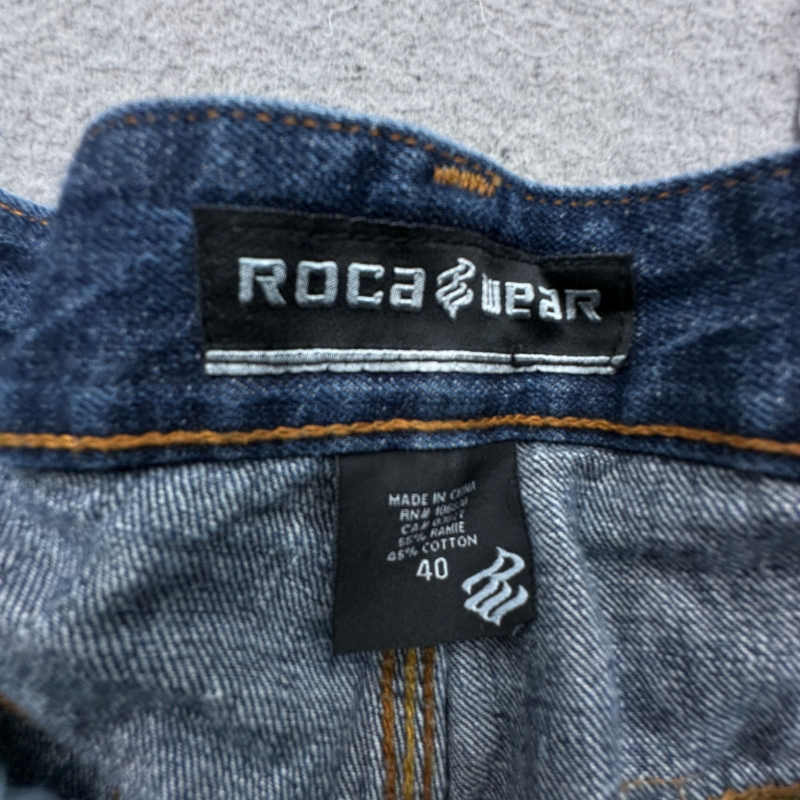 Rocawear Vintage Rocawear Dark Blue Logo Embroidered Jeans Men 40x32 Size US 40 / EU 56 - 3 Thumbnail