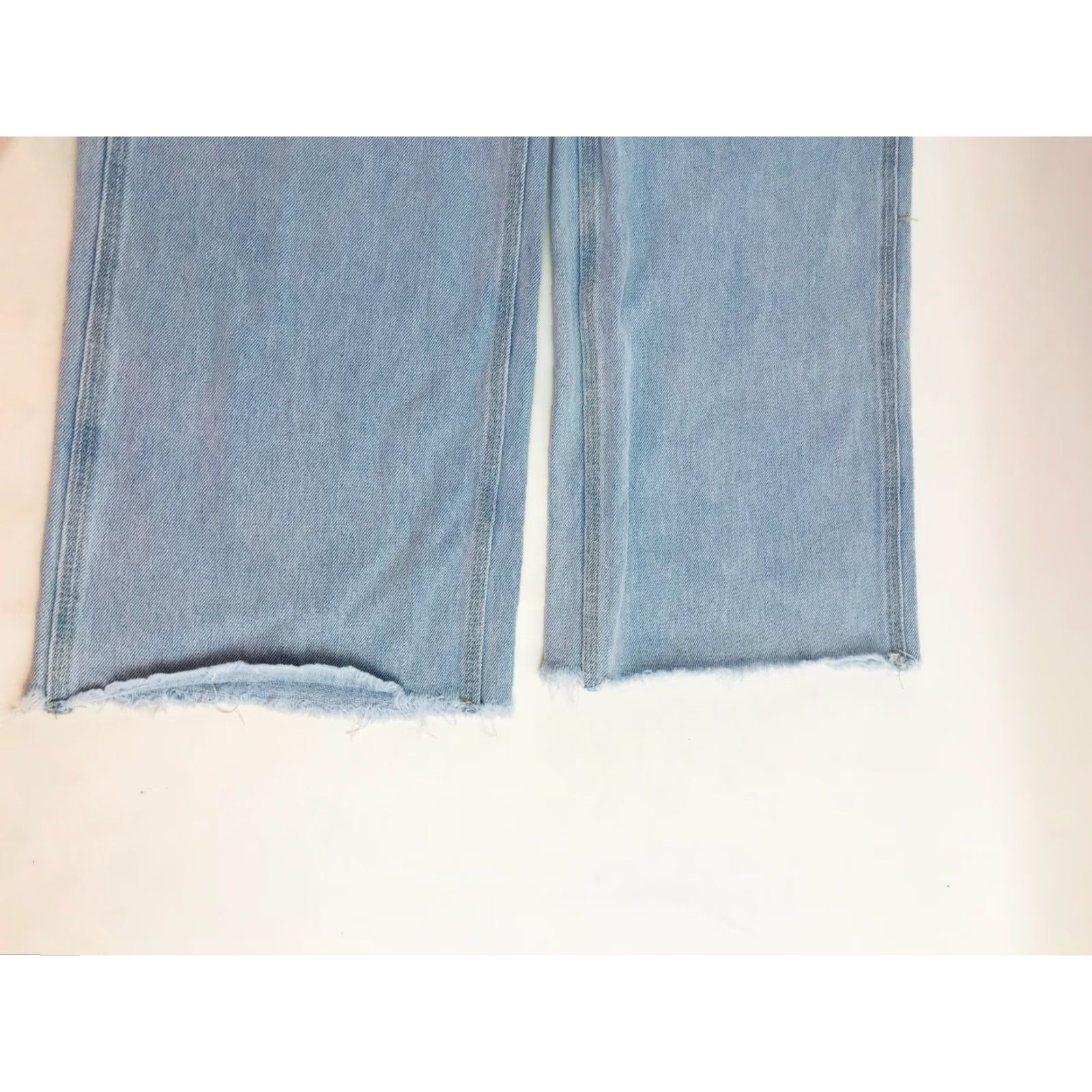 Vintage Simple Society Jeans Women 30x27.5 Blue Denim Cropped Raw Hem Carpenter Size 30" / US 8 / IT 44 - 3 Thumbnail