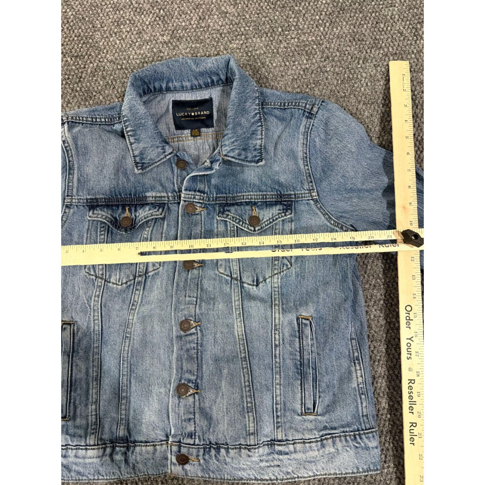 Lucky Brand Lucky Brand Denim Jacket Womens Small Blue Button Front Trucker Distressed Jacket | Denim Jacket | Blue | Regular | Women - XS to S not included Size S / US 4 / IT 40 - 5 Thumbnail