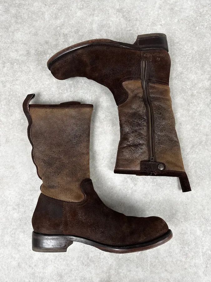 Dsquared2 2000s Dsquared2 Brown Biker Leather Ankle Boots Size US 8 / EU 41 - 3 Thumbnail