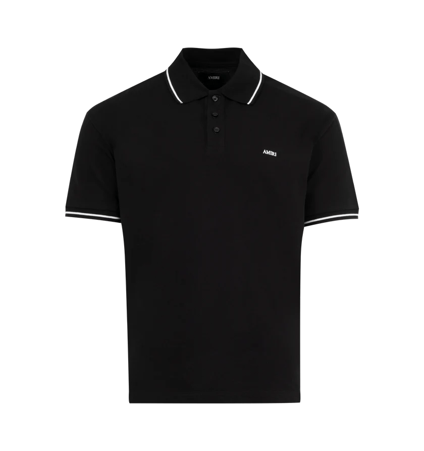 Amiri o1h1sh11225 Polo Tee in Black Size US XXL / EU 58 / 5 - 1 Thumbnail
