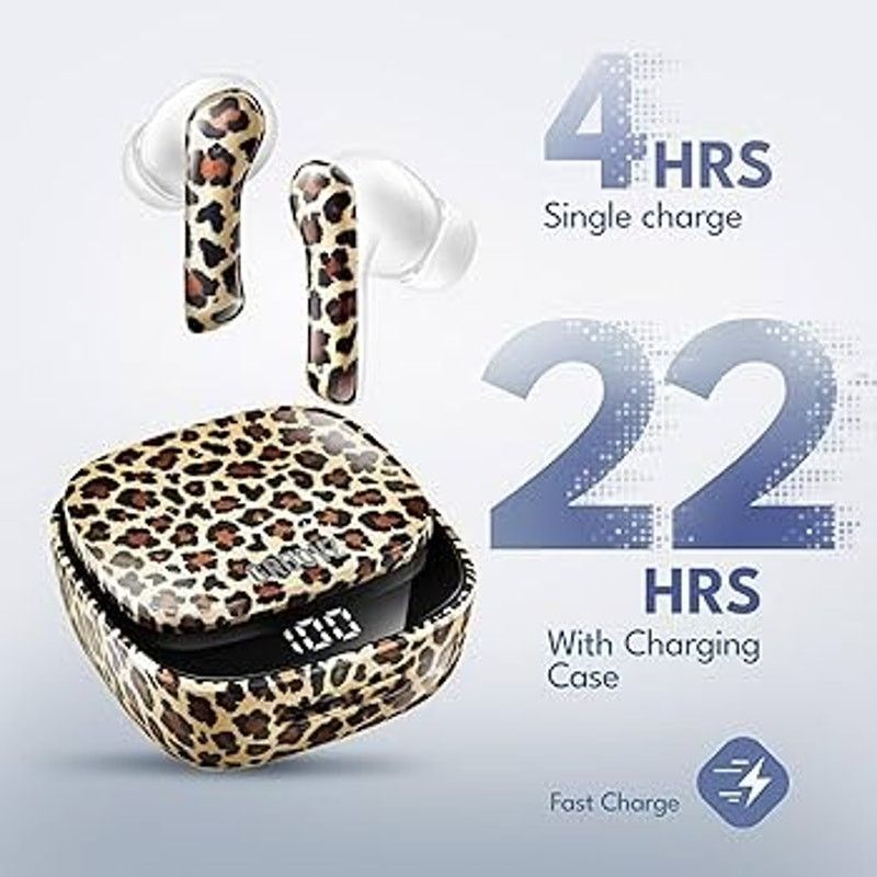 Designer Groovz Leopard True Wireless Earbuds Smart Charging Case Size ONE SIZE - 3 Thumbnail