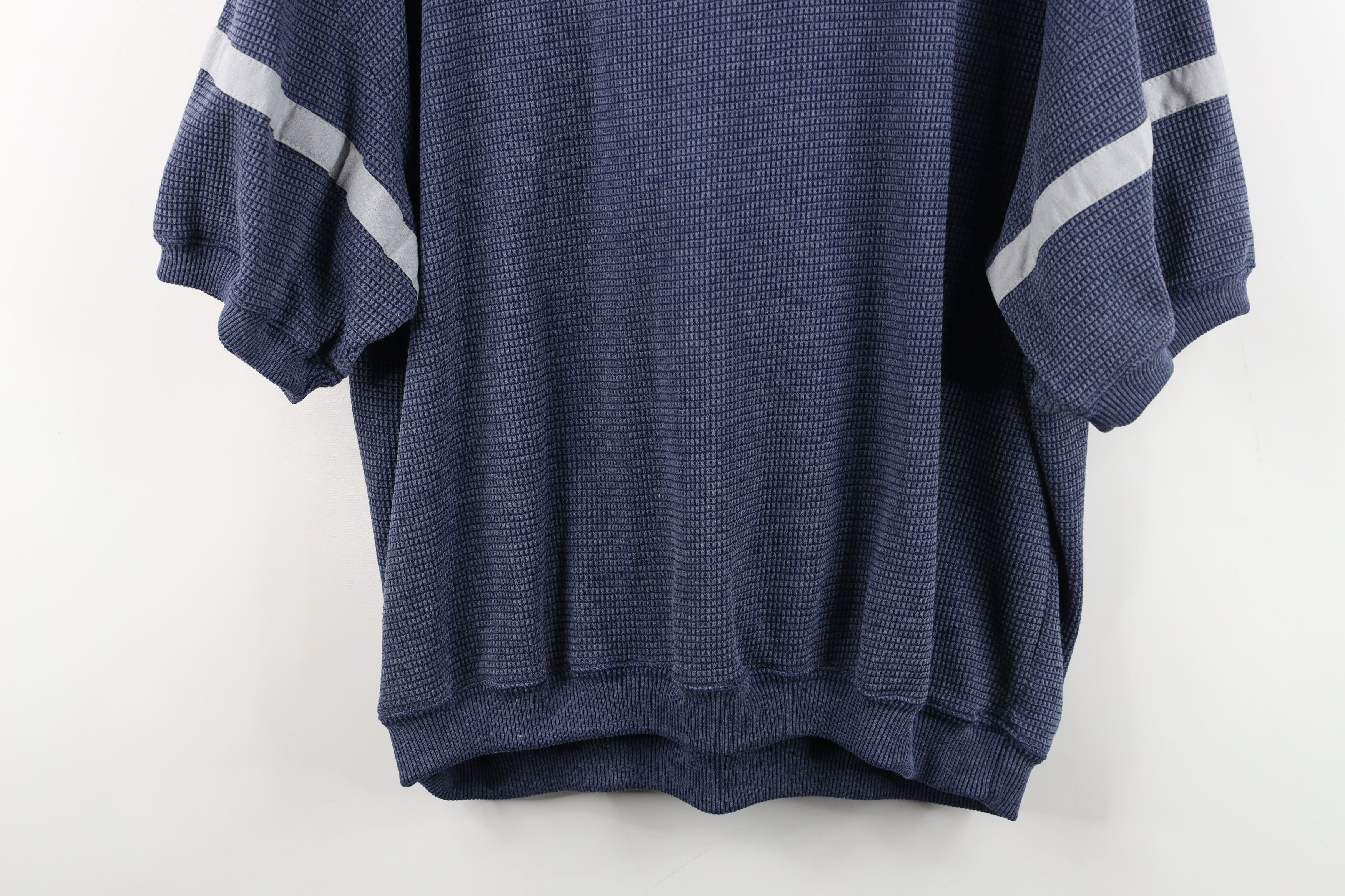 Vintage Vintage 90s Streetwear Block Thermal Waffle Knit Polo Shirt Size US XL / EU 56 / 4 - 12 Thumbnail