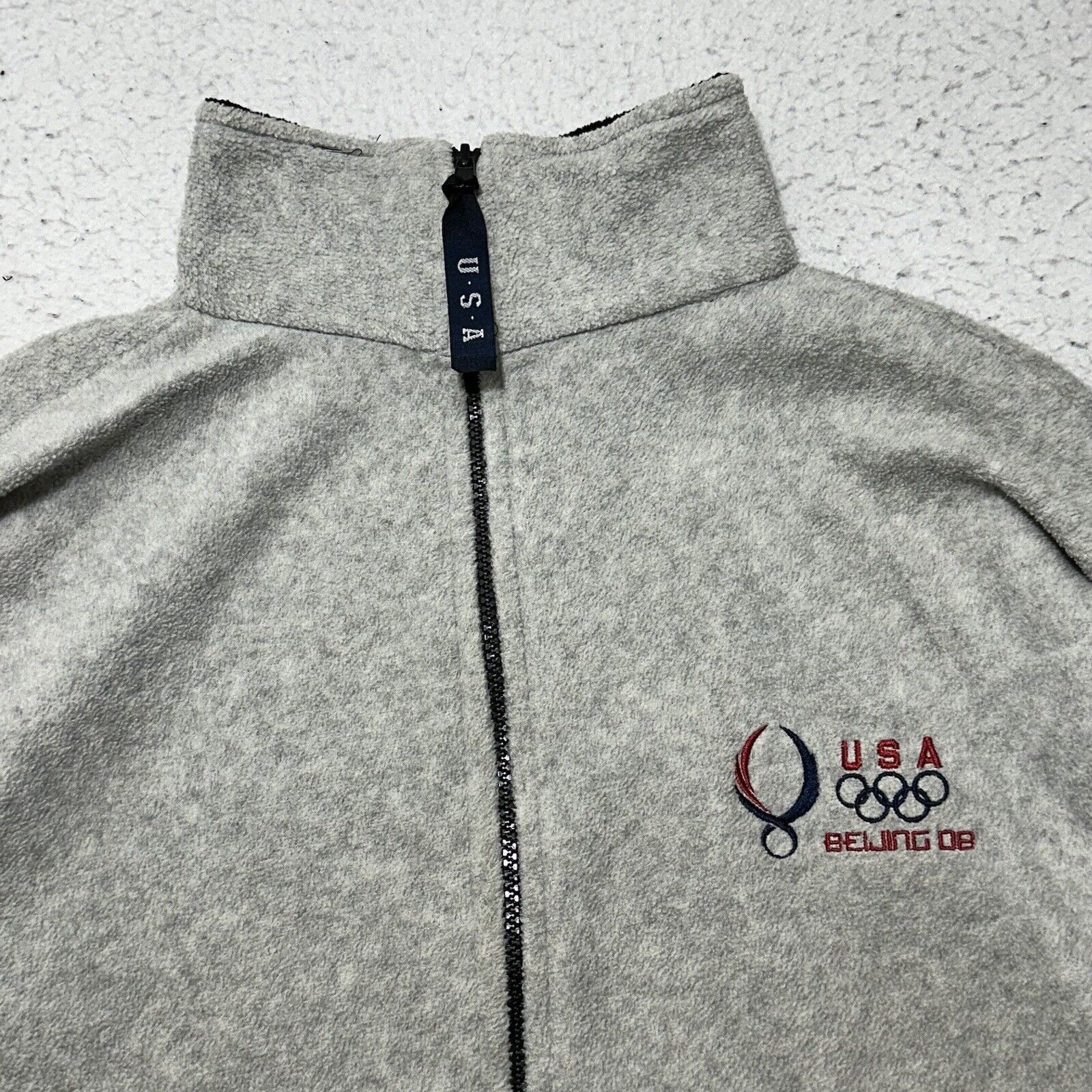 USA Olympics Vintage '08 Beijing Olympics USA Medium Fleece Sweatshirt Size M / US 6-8 / IT 42-44 - 2 Thumbnail
