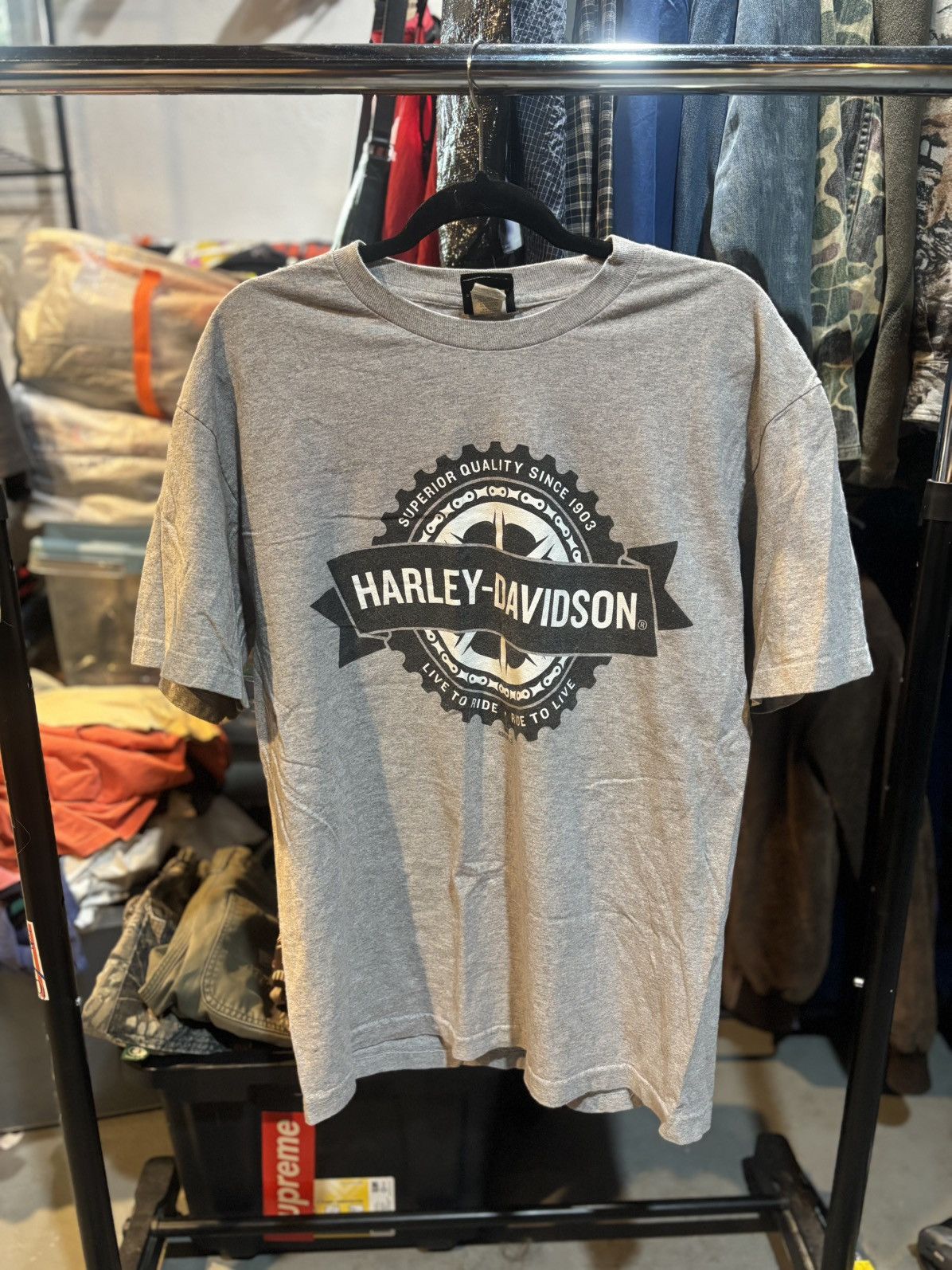 Harley Davidson Harley Davidson Gray Rockstar Tee Size US L / EU 52-54 / 3 - 2 Thumbnail