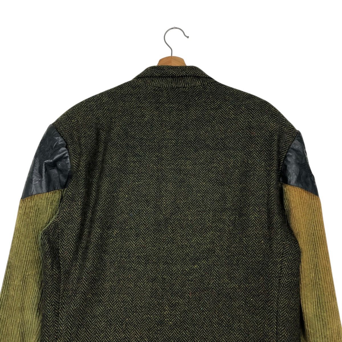 Japanese Brand 🔥VINTAGE PATCH WORK LEATHER WOOL JACKET JAGMEN ISSEY MIYAKE Size US M / EU 48-50 / 2 - 11 Thumbnail