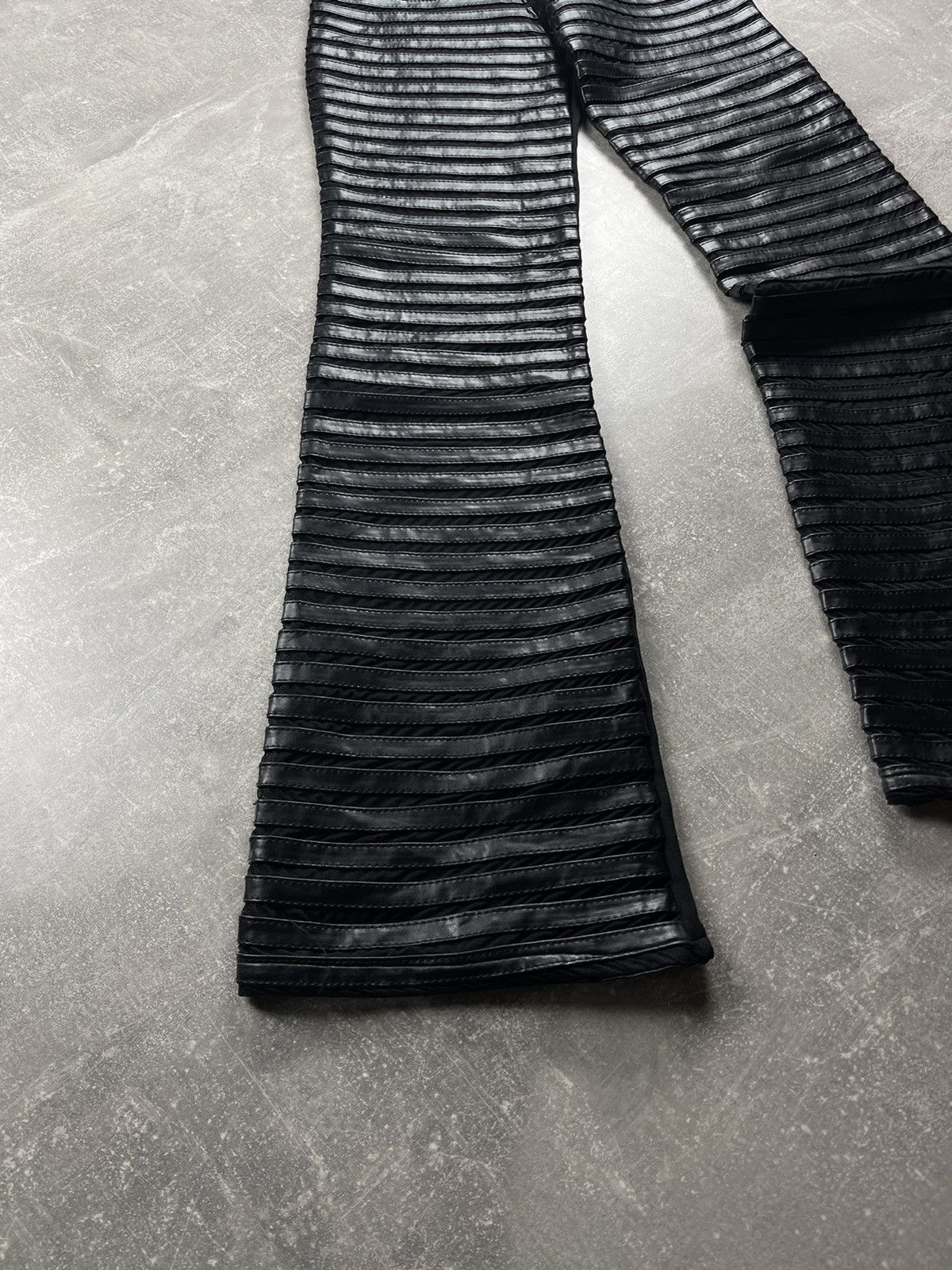 Other Sagite Paris Avant Garde Textured Ribbed Pants Black Size S Size 28" / US 6 / IT 42 - 4 Thumbnail