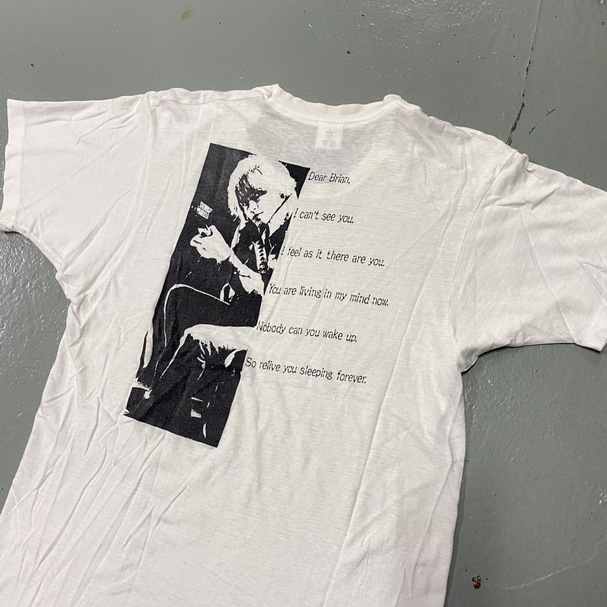 Band Tees × Unsound Rags × Vintage Vintage 80s Brian Jones Memorial Tee Rap Loro Piana Britpop Size US M / EU 48-50 / 2 - 1 Thumbnail