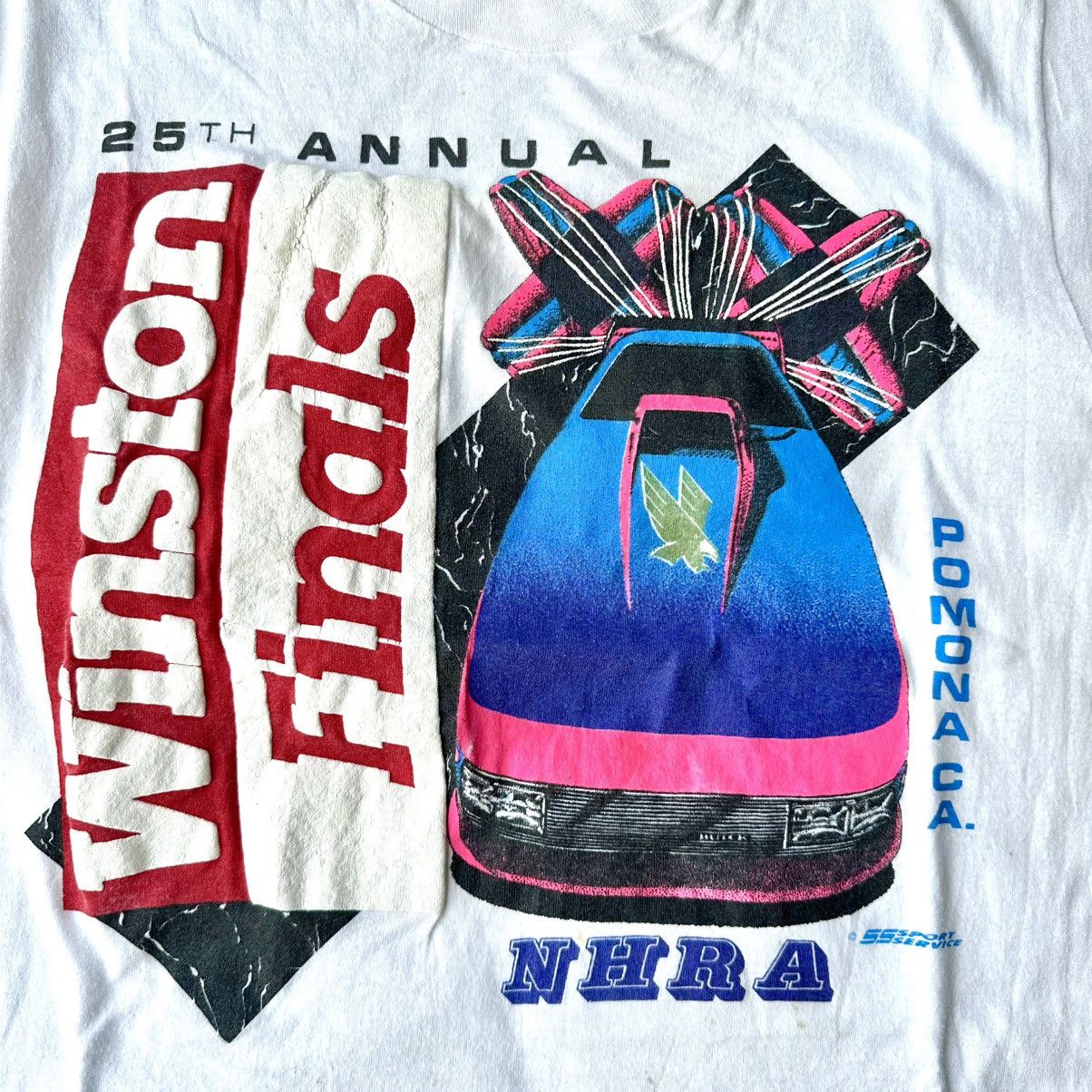 Vintage NHRA Winston WORLD FINALS 1989 puff print vintage Size US S / EU 44-46 / 1 - 2 Thumbnail