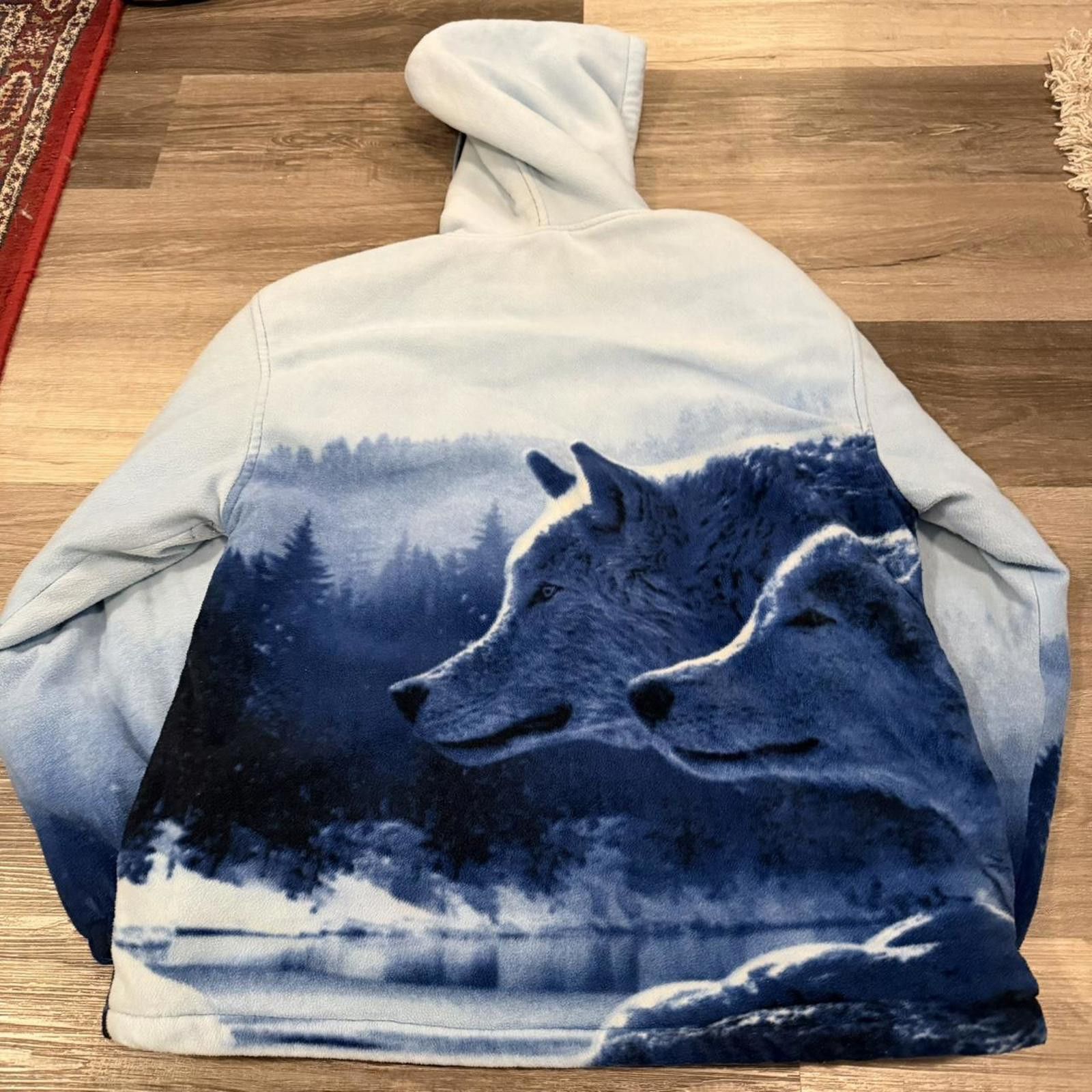 Other black canyon outfitters Sherpa AOP wolf fleece hoodie L 00s Size US L / EU 52-54 / 3 - 5 Thumbnail