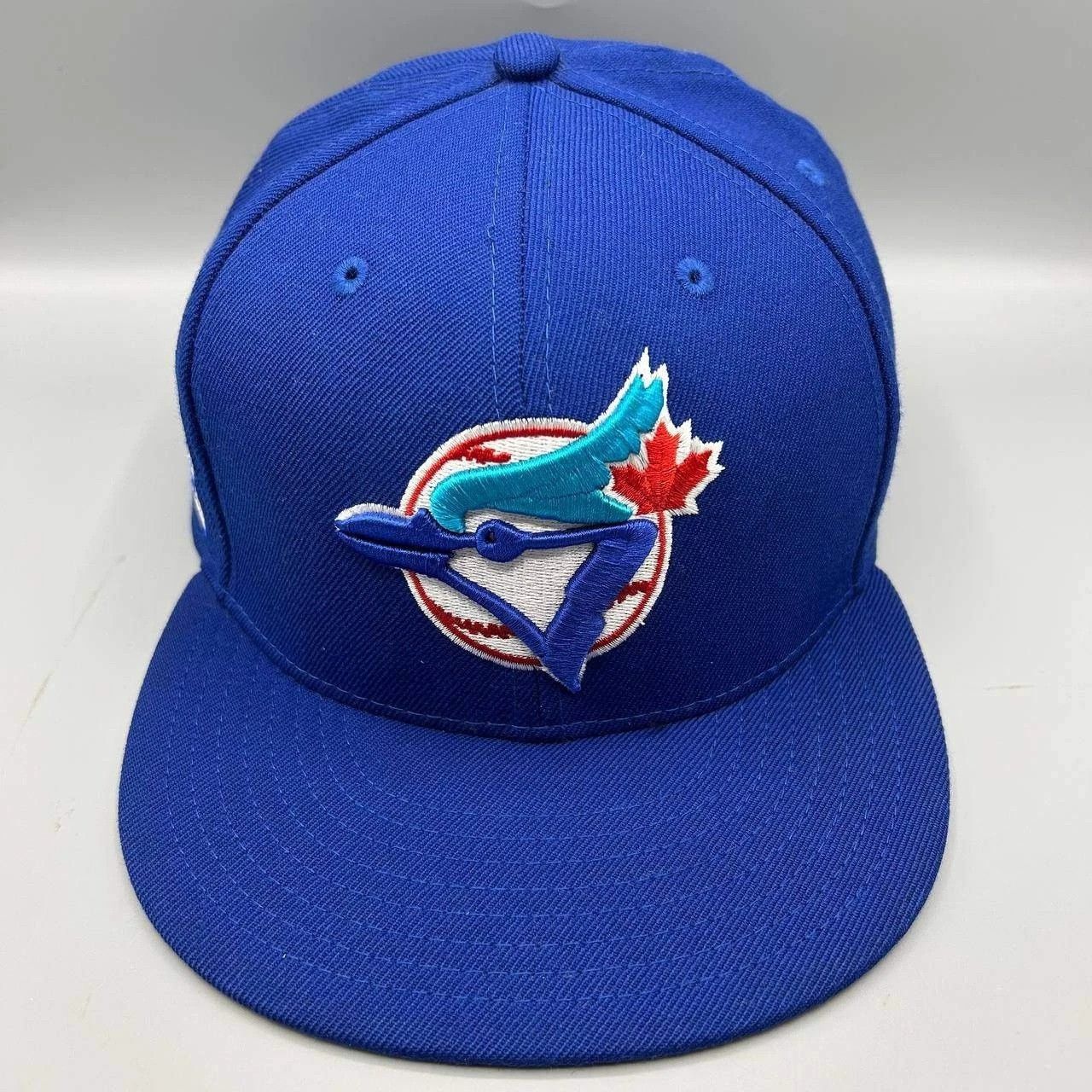 New Era Toronto Blue Jays Hat Men 8 Blue Gray MLB Fitted Cap Wool Size ONE SIZE - 1 Thumbnail