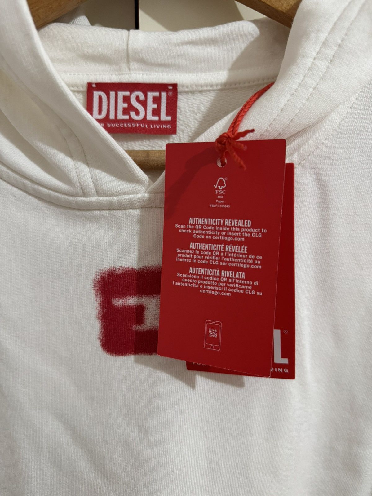 Diesel Diesel Airbrush Hoodie –Size M –Brand New with Tag & Receipt Size US M / EU 48-50 / 2 - 5 Thumbnail
