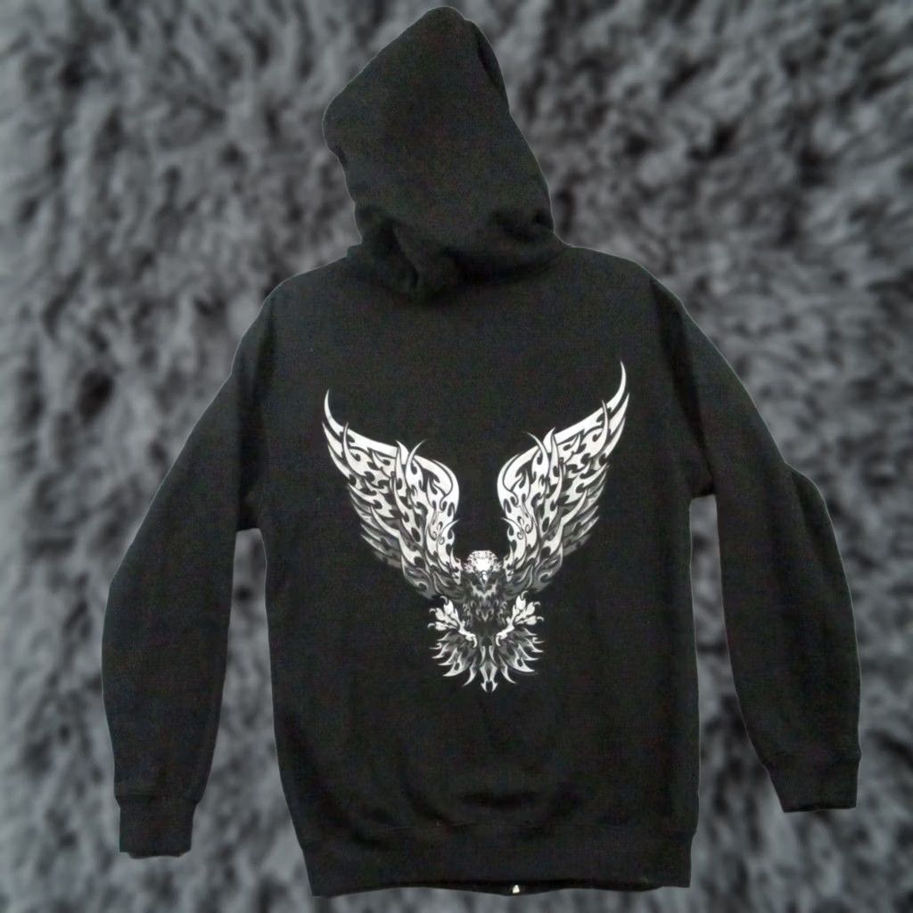 Vintage Hot Leathers Hoodie Jacket Small Biker Motorcycle Eagle Visions Cycles Men's Size US S / EU 44-46 / 1 - 1 Thumbnail
