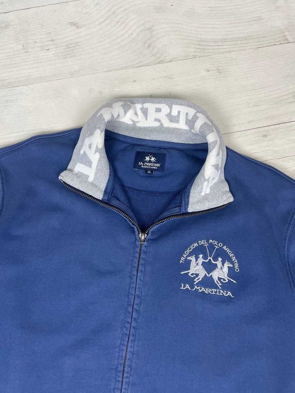 La Martina Vintage La Martina Full Zip Sweatshirt Big Logo Y2K Size US XL / EU 56 / 4 - 2 Thumbnail