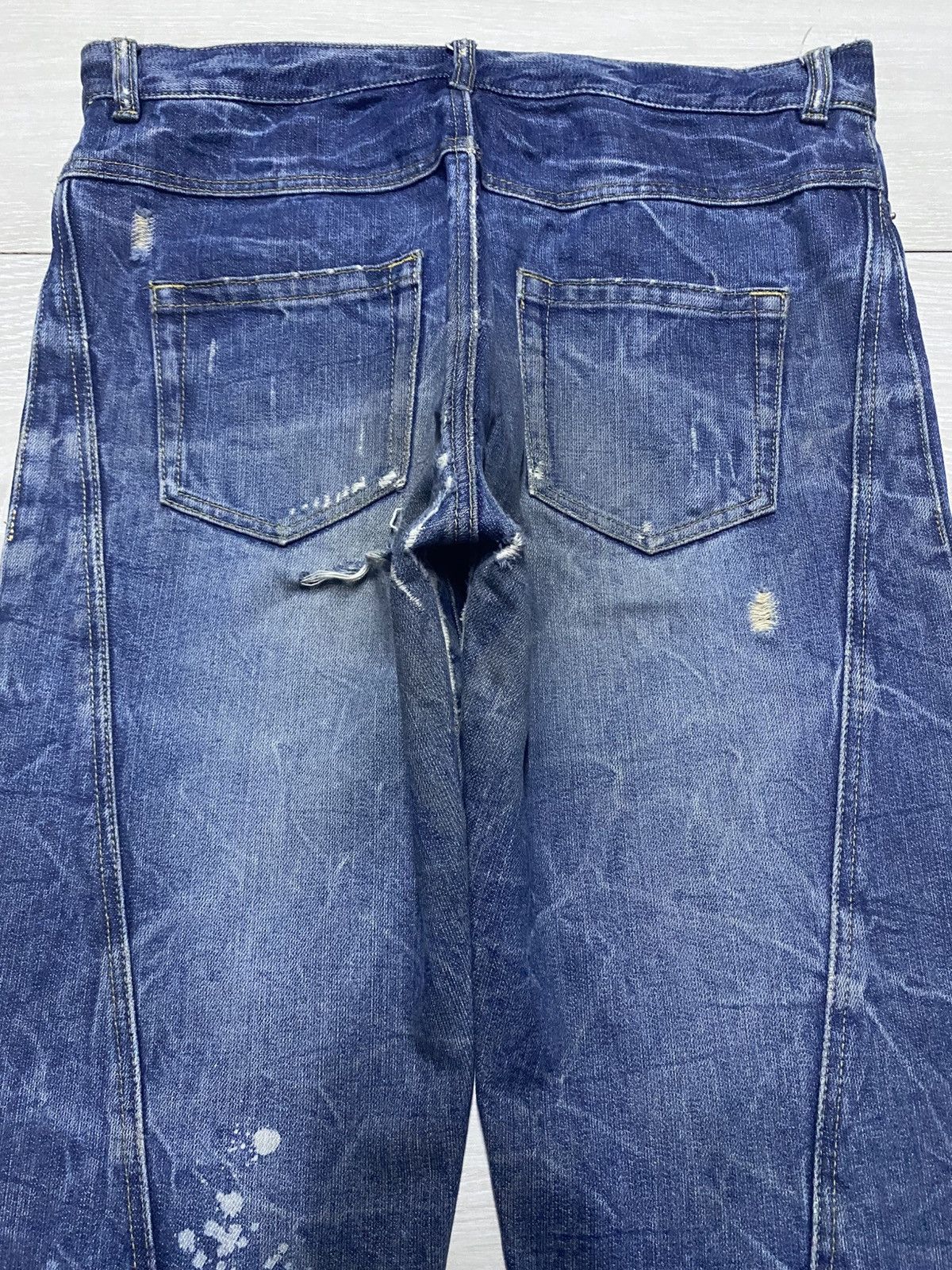 Japanese Brand Vintage Japanese Brand Acid Wash Thunder Distressed Style Size US 33 - 4 Thumbnail