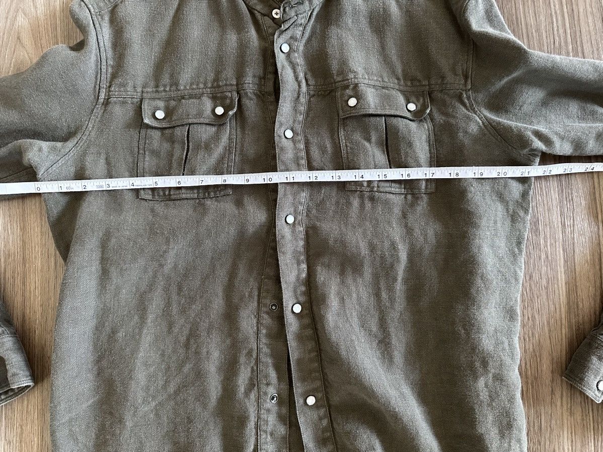 Balmain Decarnin era Military Pearl Button Linen Shirt Size US L / EU 52-54 / 3 - 8 Thumbnail