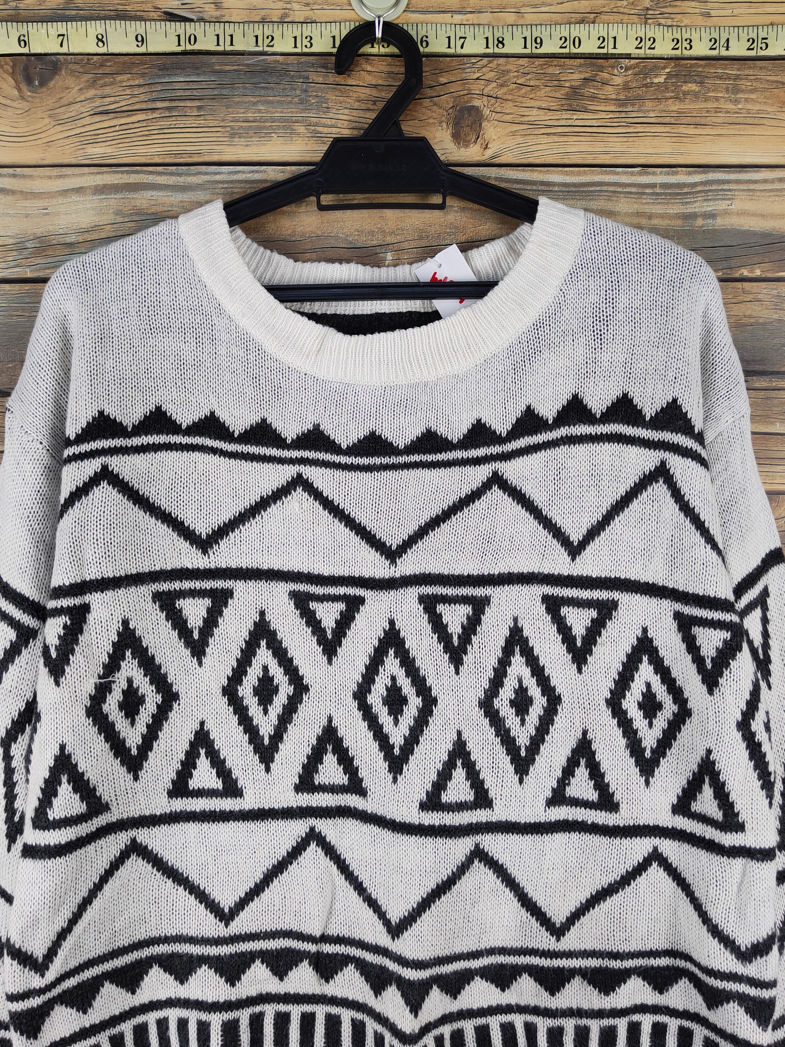 Homespun Knitwear Japanese Brand White Black Knitwear Sweatshirts #W1257 Size US S / EU 44-46 / 1 - 2 Thumbnail